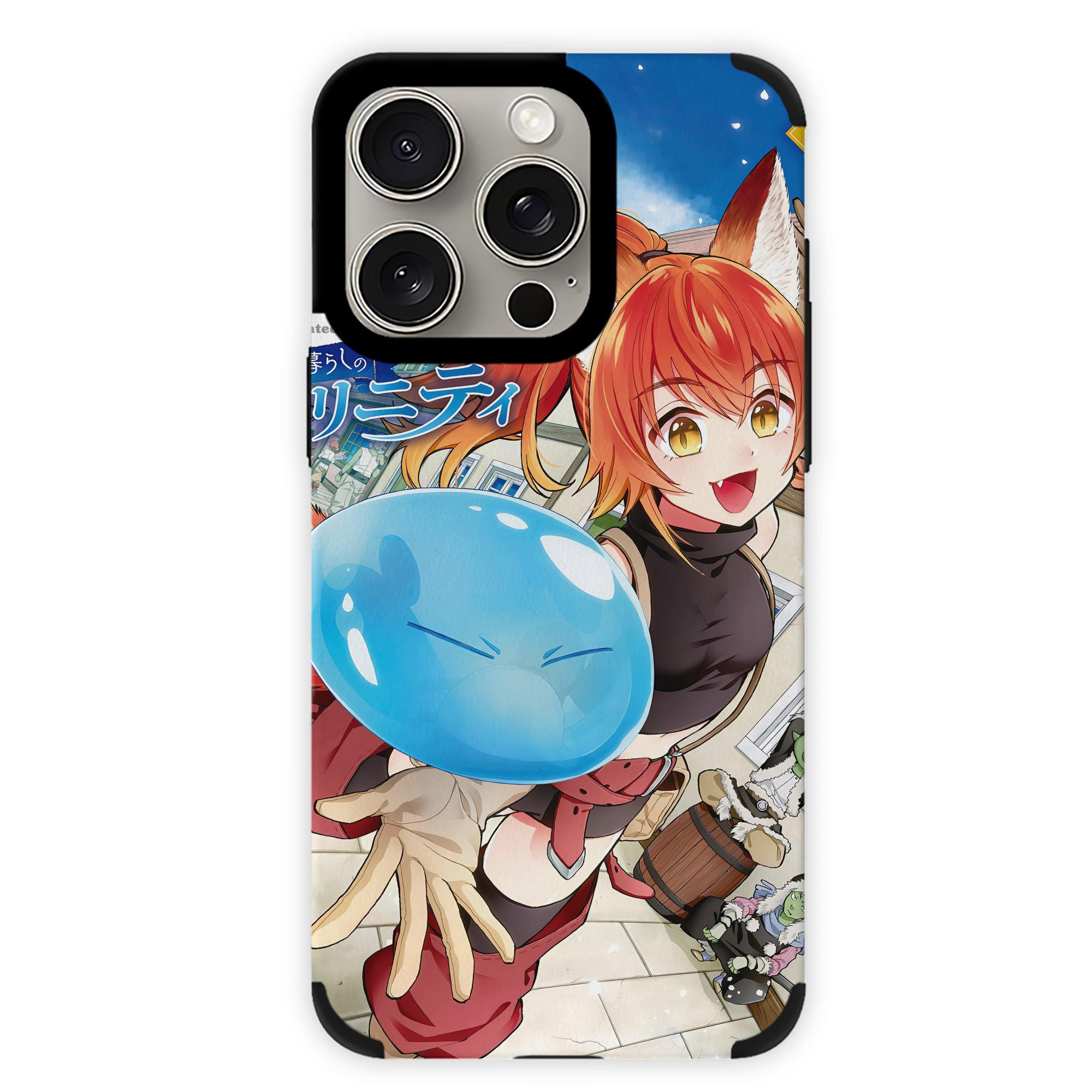 （画像用） 転スラ Regarding Reincarnated to Slime 【iPhone15ProMax対応】 PUレザー スマホケース 耐衝撃＆黄変防止