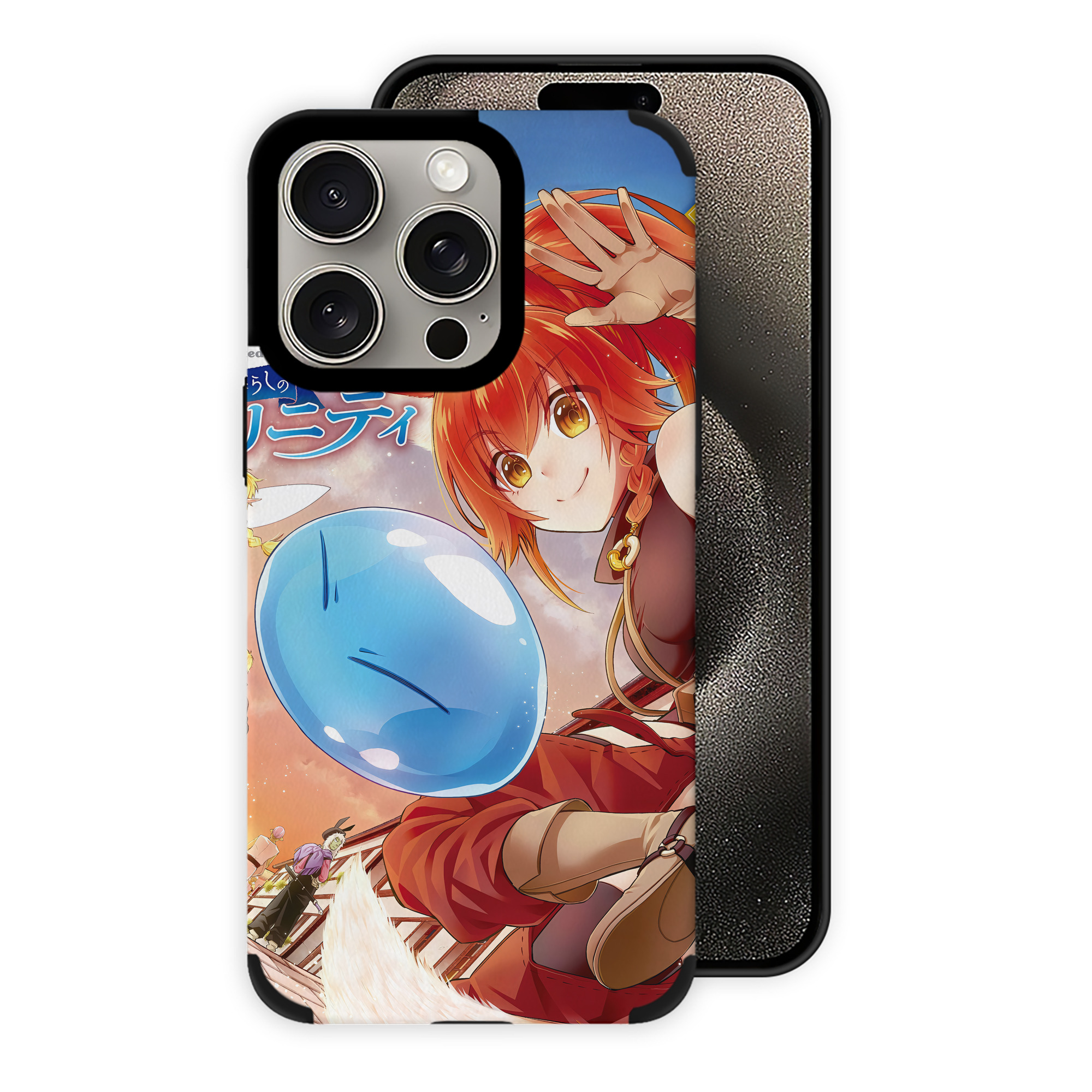 （画像用） 転スラ Regarding Reincarnated to Slime 【iPhone15ProMax対応】 PUレザー スマホケース 耐衝撃＆黄変防止