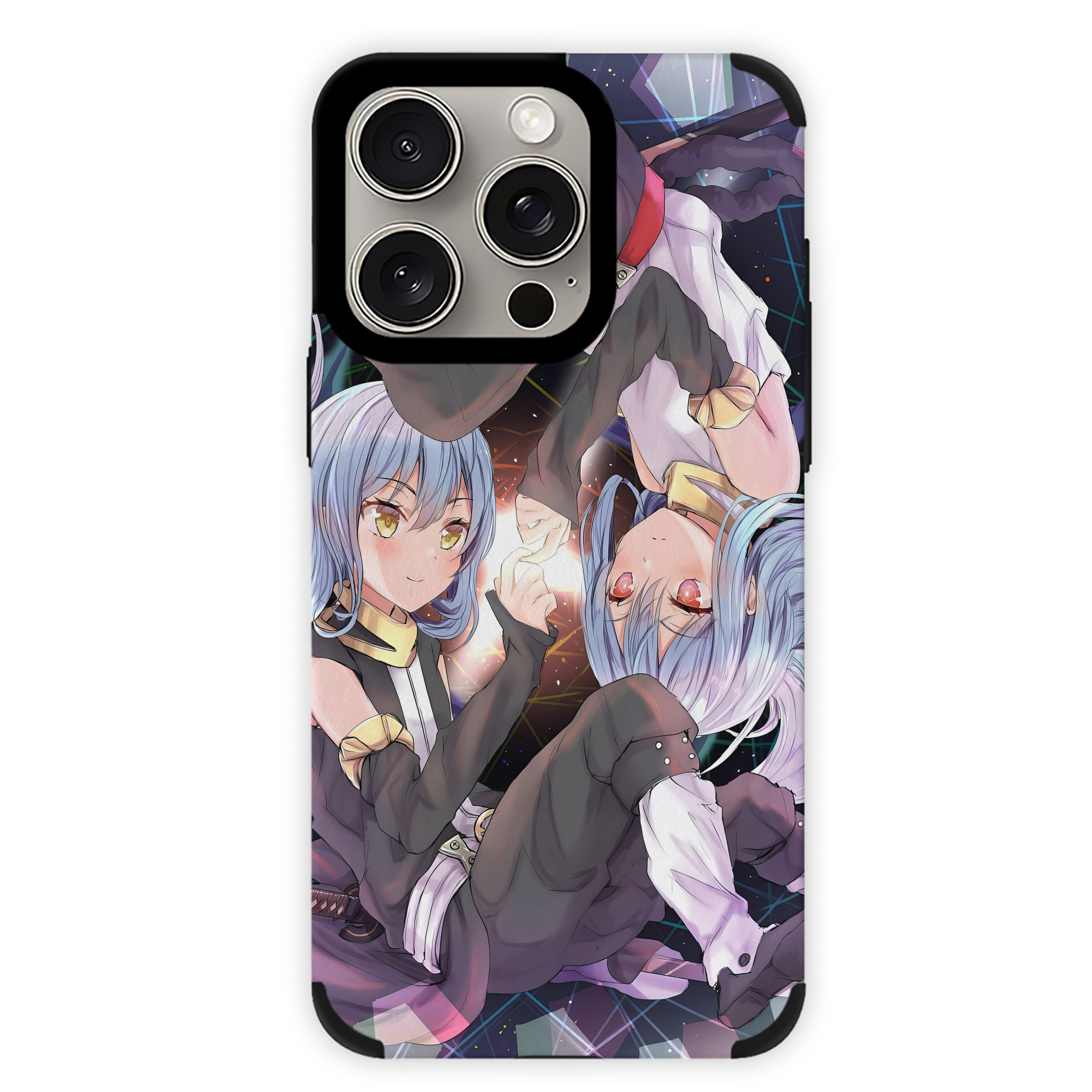 （画像用） 転スラ Regarding Reincarnated to Slime 【iPhone15ProMax対応】 PUレザー スマホケース 耐衝撃＆黄変防止
