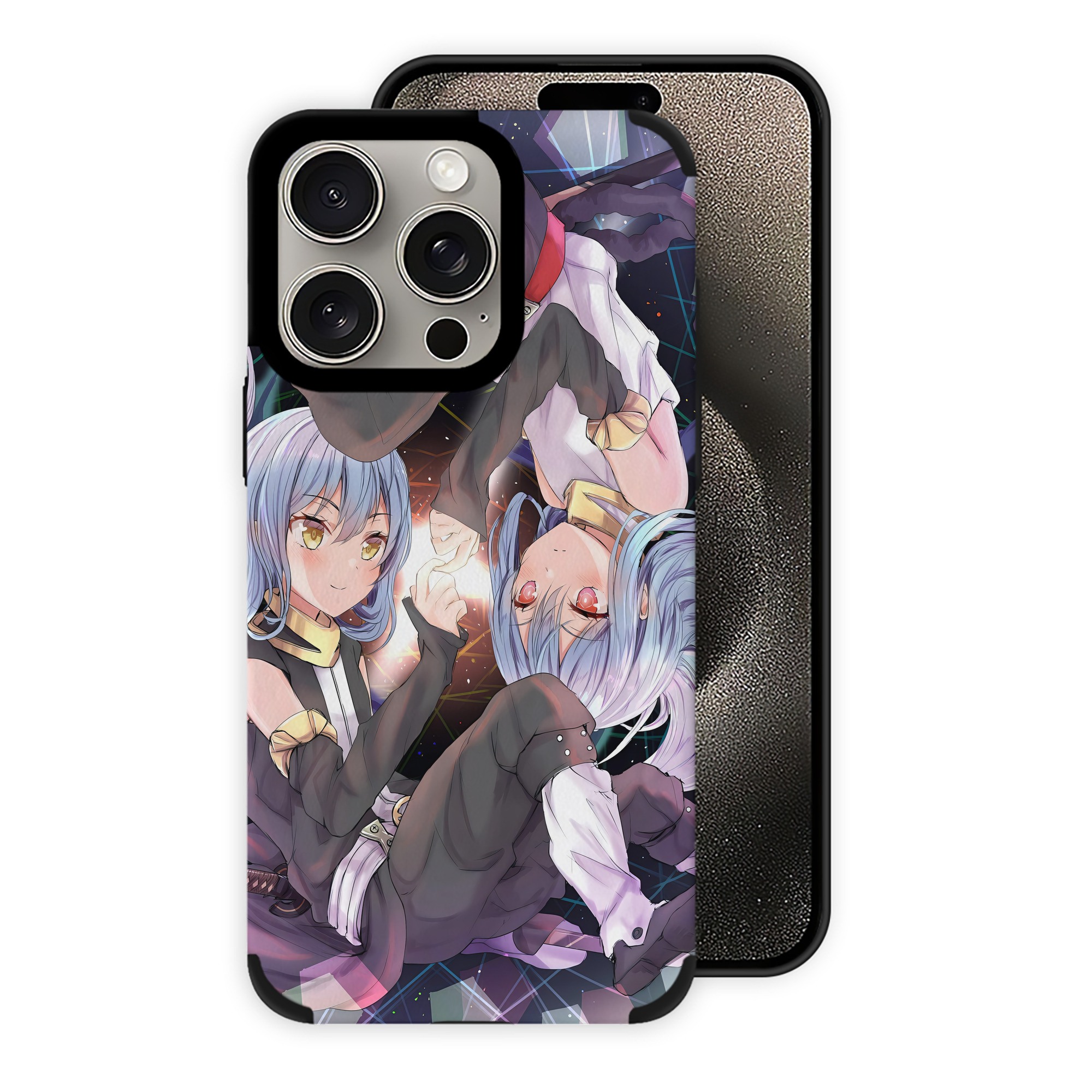 （画像用） 転スラ Regarding Reincarnated to Slime 【iPhone15ProMax対応】 PUレザー スマホケース 耐衝撃＆黄変防止