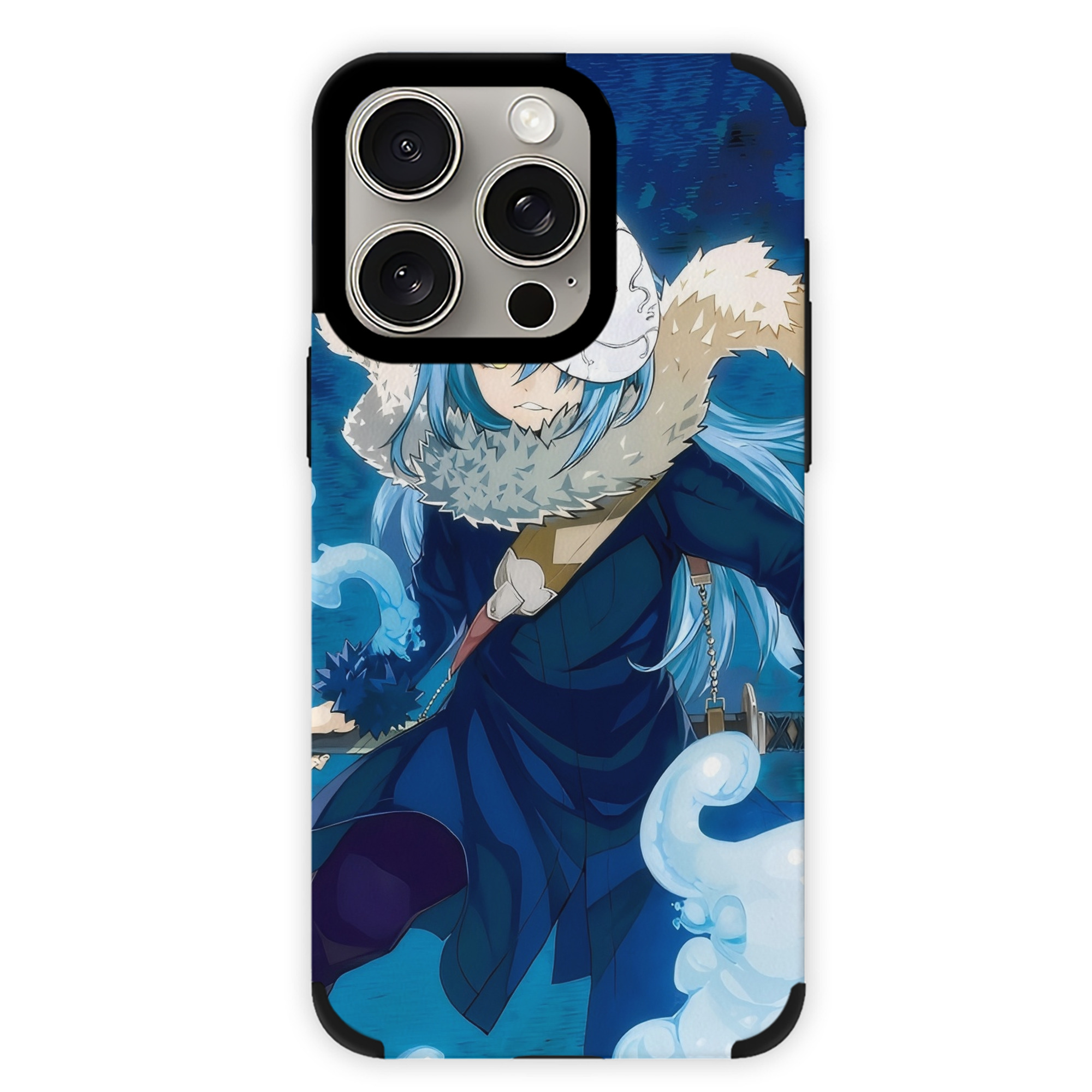 （画像用） 転スラ Regarding Reincarnated to Slime 【iPhone15ProMax対応】 PUレザー スマホケース 耐衝撃＆黄変防止