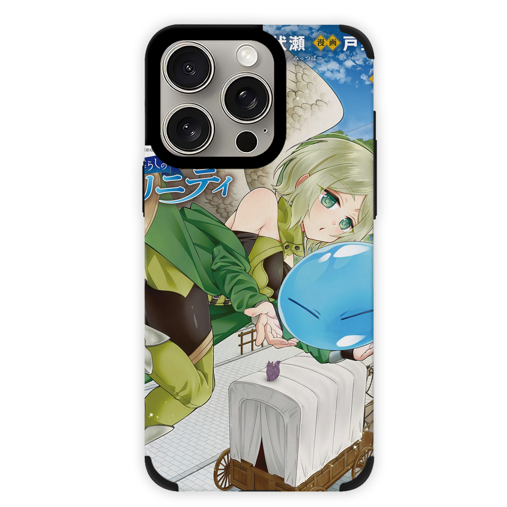 （画像用） 転スラ Regarding Reincarnated to Slime 【iPhone15ProMax対応】 PUレザー スマホケース 耐衝撃＆黄変防止