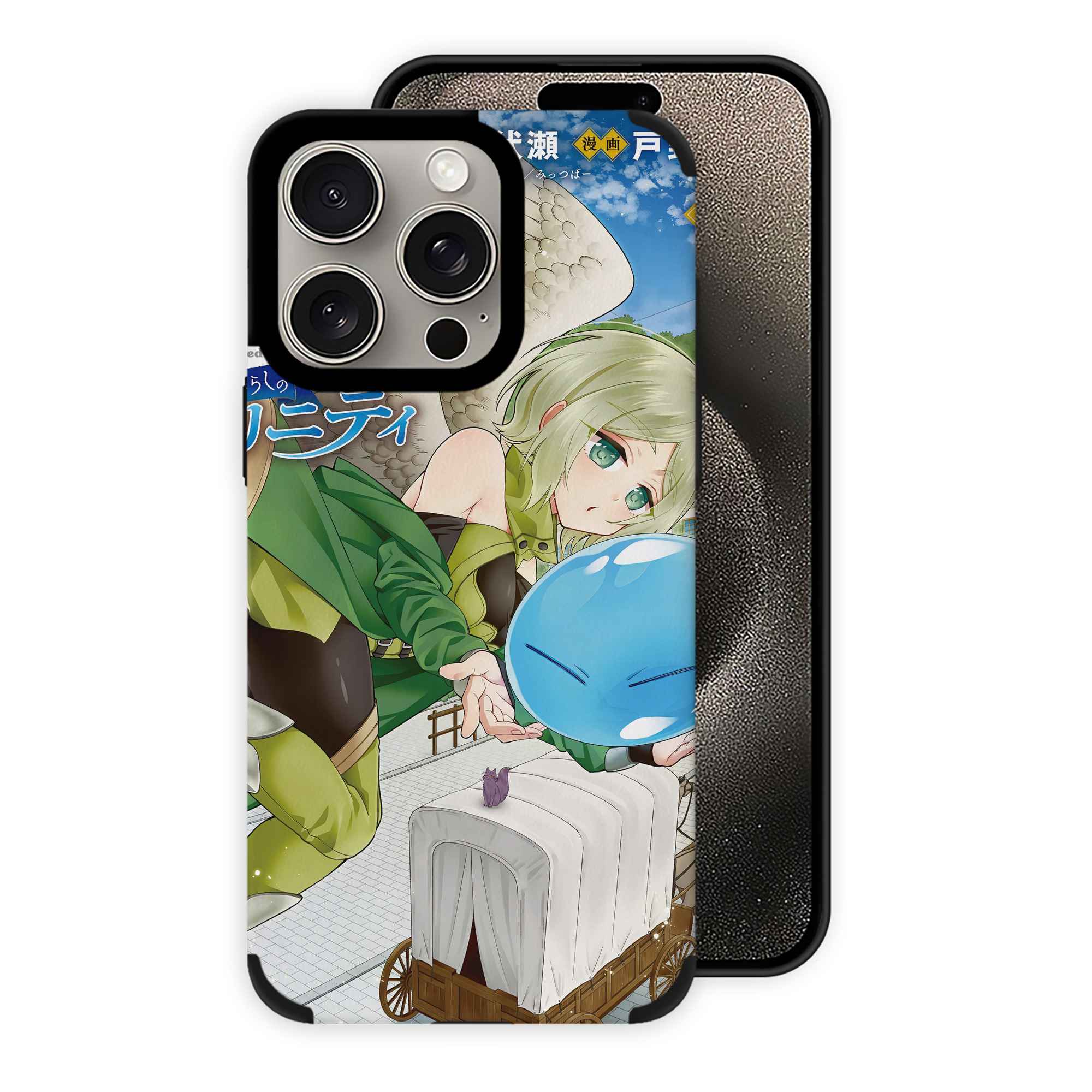 （画像用） 転スラ Regarding Reincarnated to Slime 【iPhone15ProMax対応】 PUレザー スマホケース 耐衝撃＆黄変防止