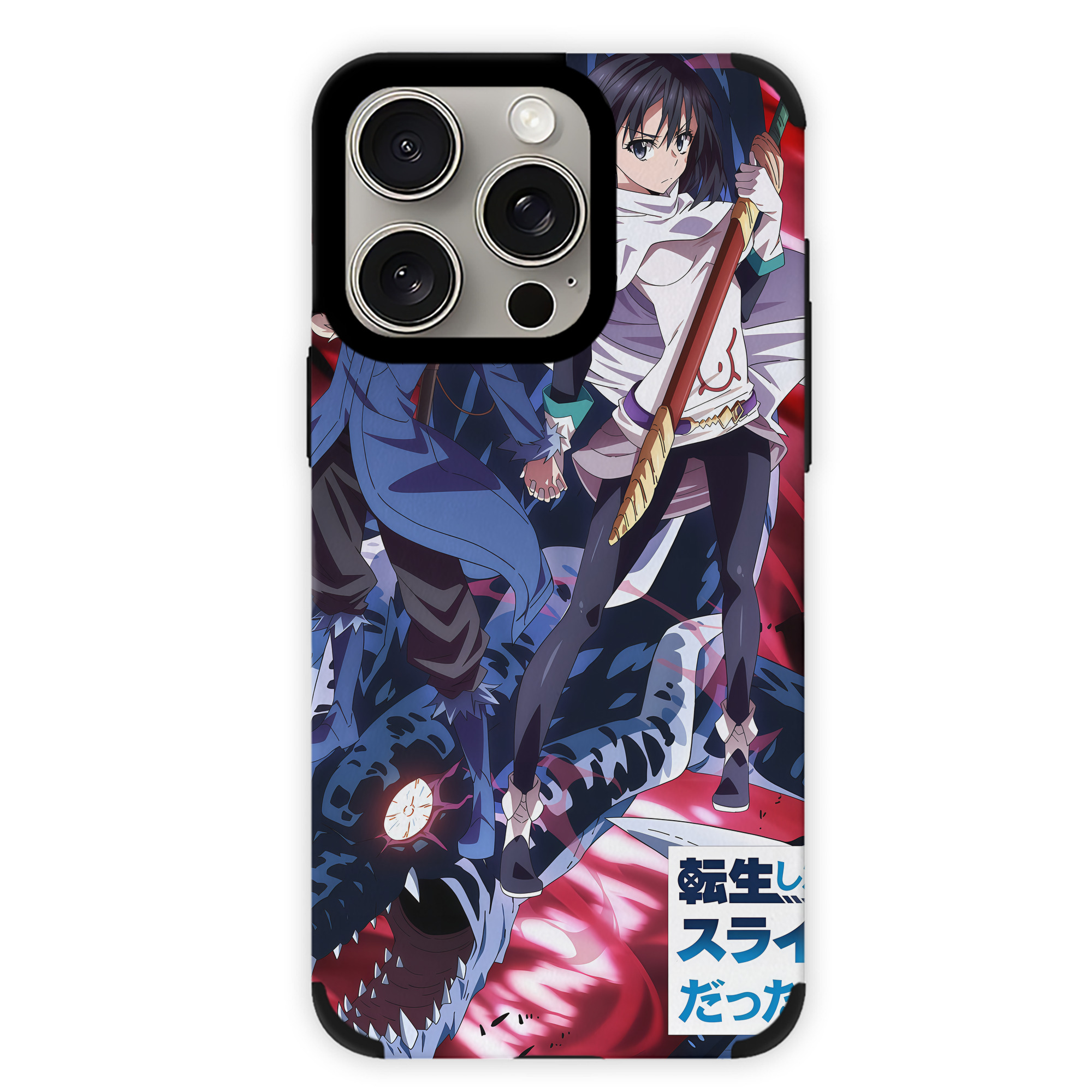 （画像用） 転スラ Regarding Reincarnated to Slime 【iPhone15ProMax対応】 PUレザー スマホケース 耐衝撃＆黄変防止