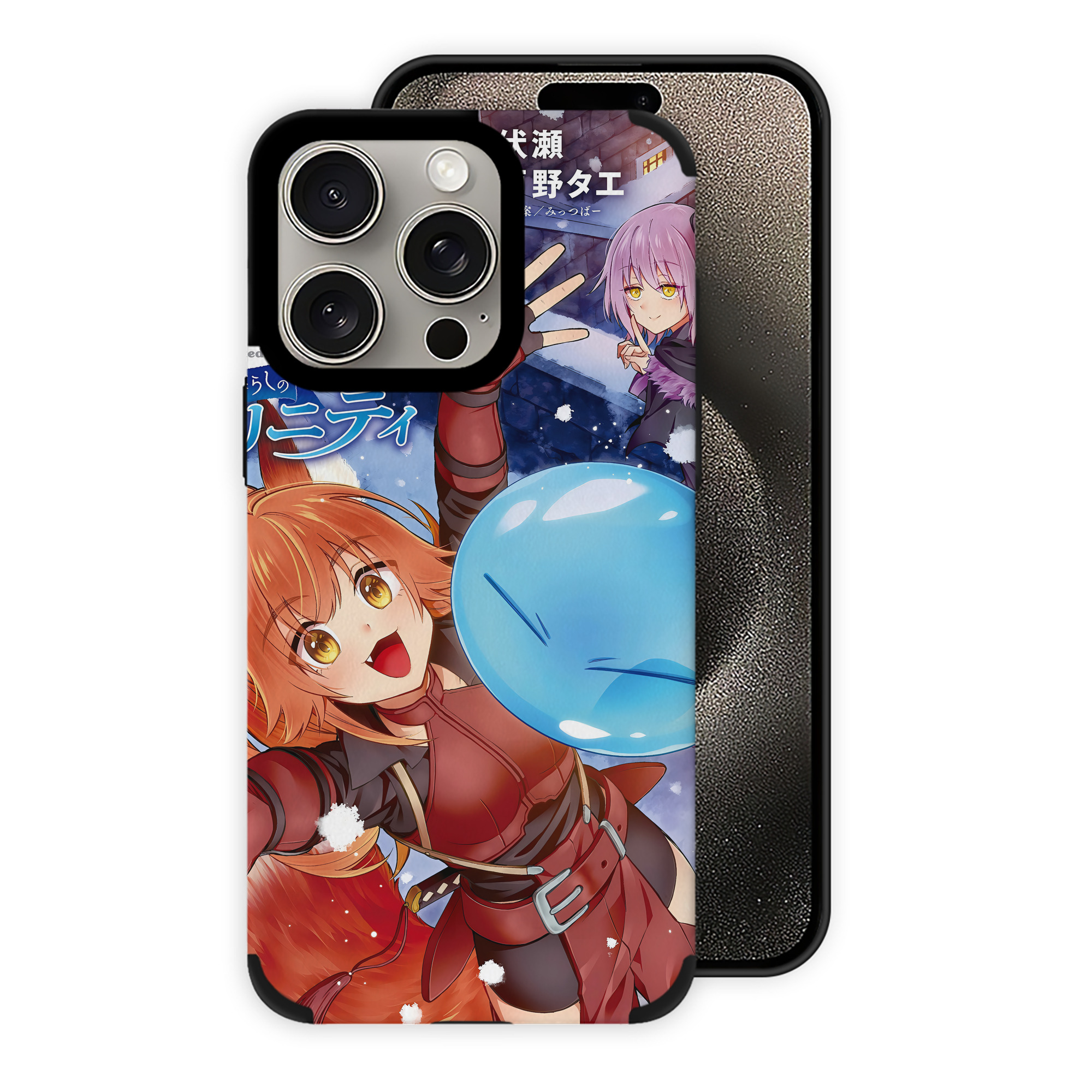 （画像用） 転スラ Regarding Reincarnated to Slime 【iPhone15ProMax対応】 PUレザー スマホケース 耐衝撃＆黄変防止