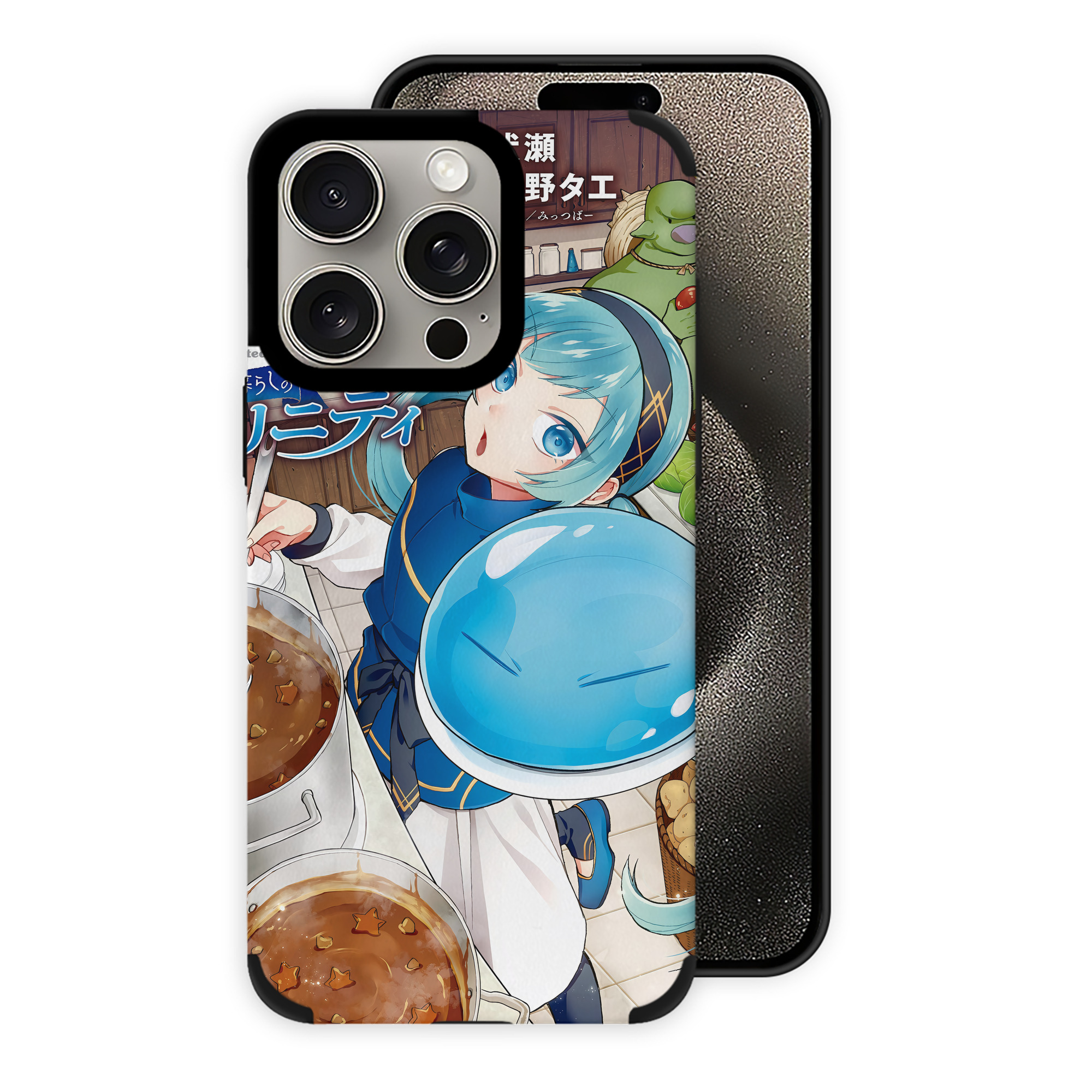 （画像用） 転スラ Regarding Reincarnated to Slime 【iPhone15ProMax対応】 PUレザー スマホケース 耐衝撃＆黄変防止