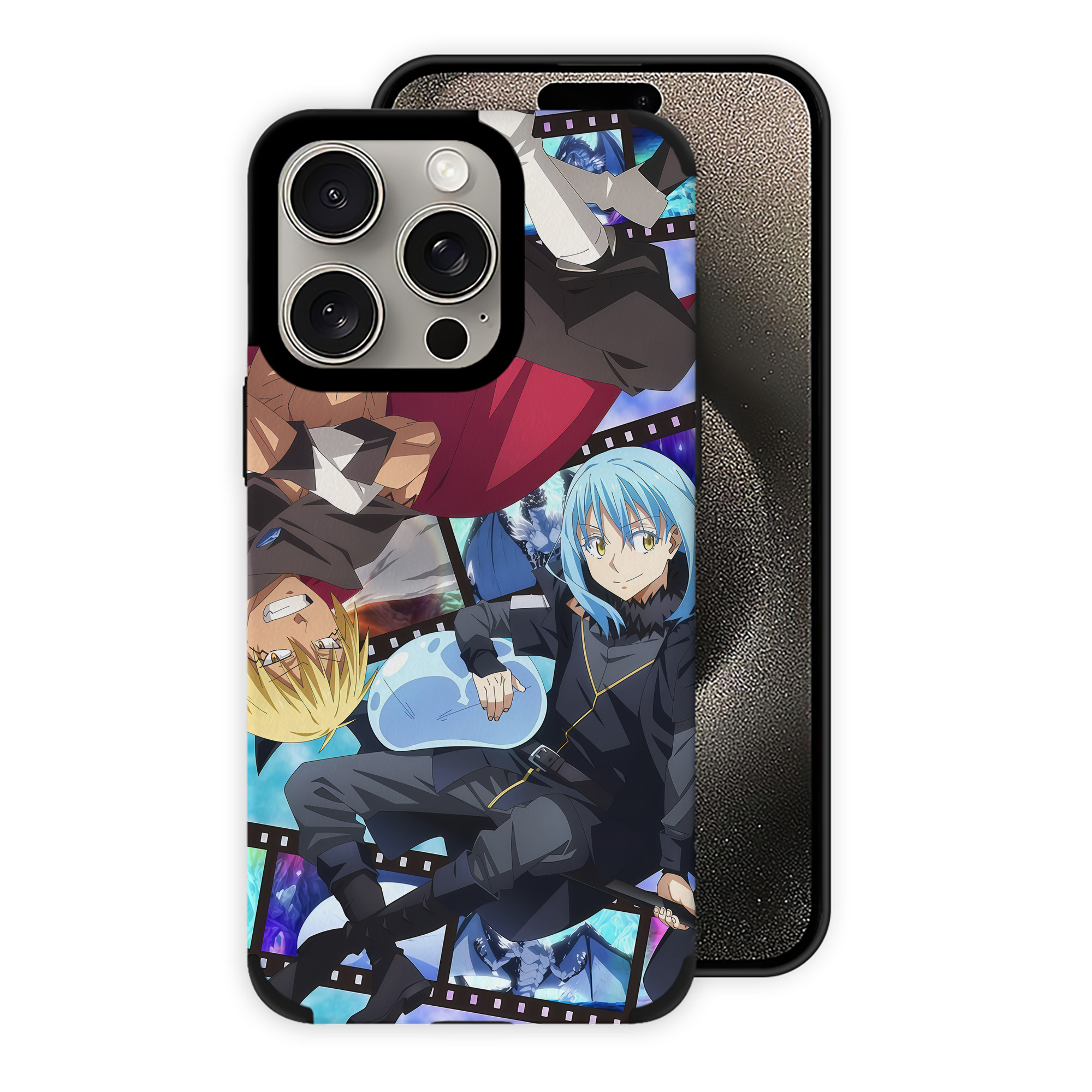 （画像用） 転スラ Regarding Reincarnated to Slime 【iPhone15ProMax対応】 PUレザー スマホケース 耐衝撃＆黄変防止