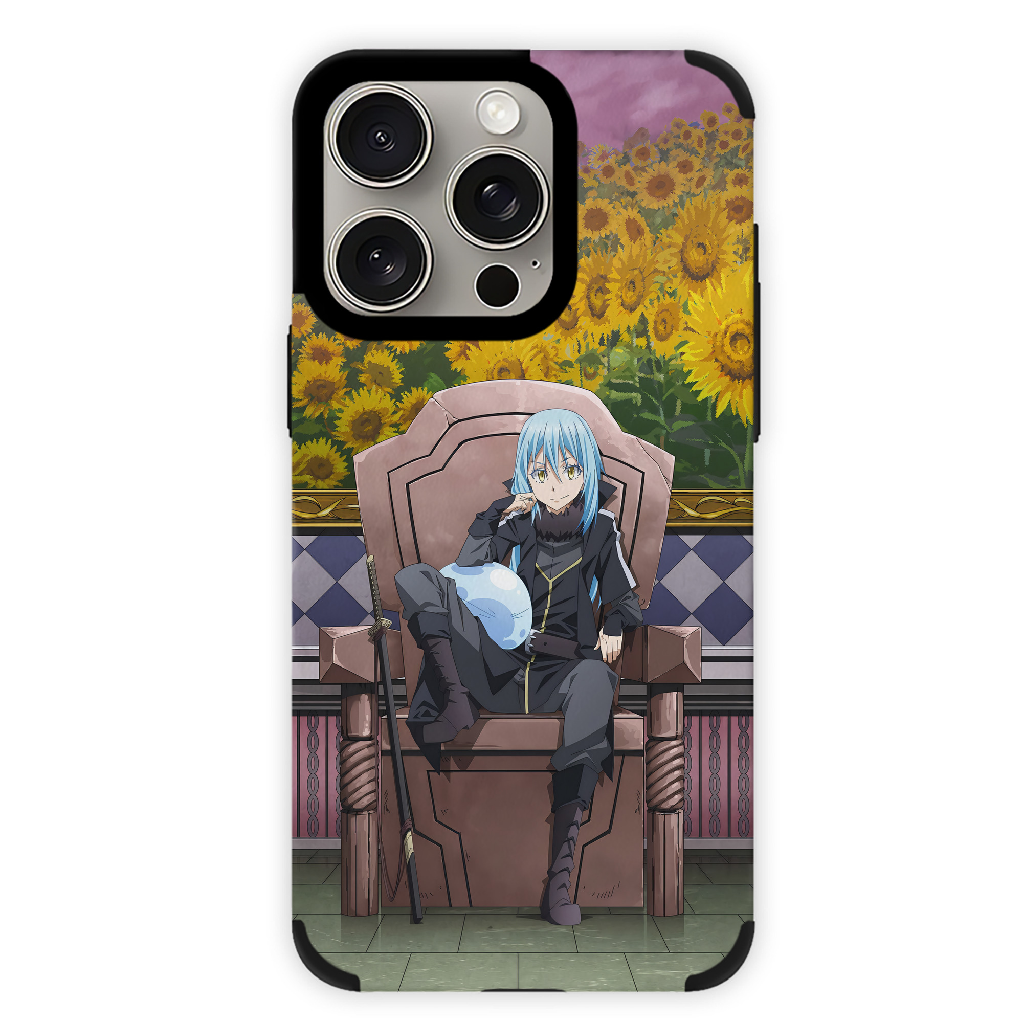 （画像用） 転スラ Regarding Reincarnated to Slime 【iPhone15ProMax対応】 PUレザー スマホケース 耐衝撃＆黄変防止