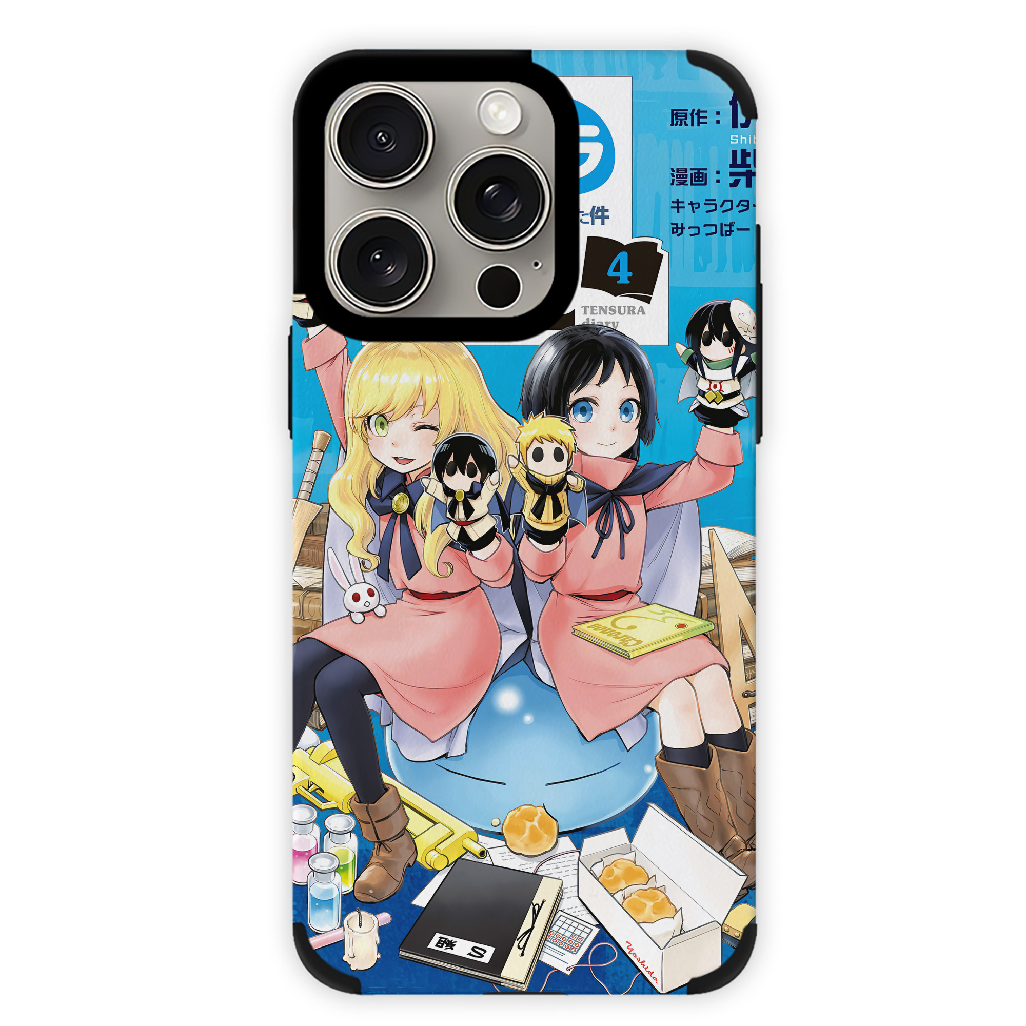 （画像用） 転スラ Regarding Reincarnated to Slime 【iPhone15ProMax対応】 PUレザー スマホケース 耐衝撃＆黄変防止