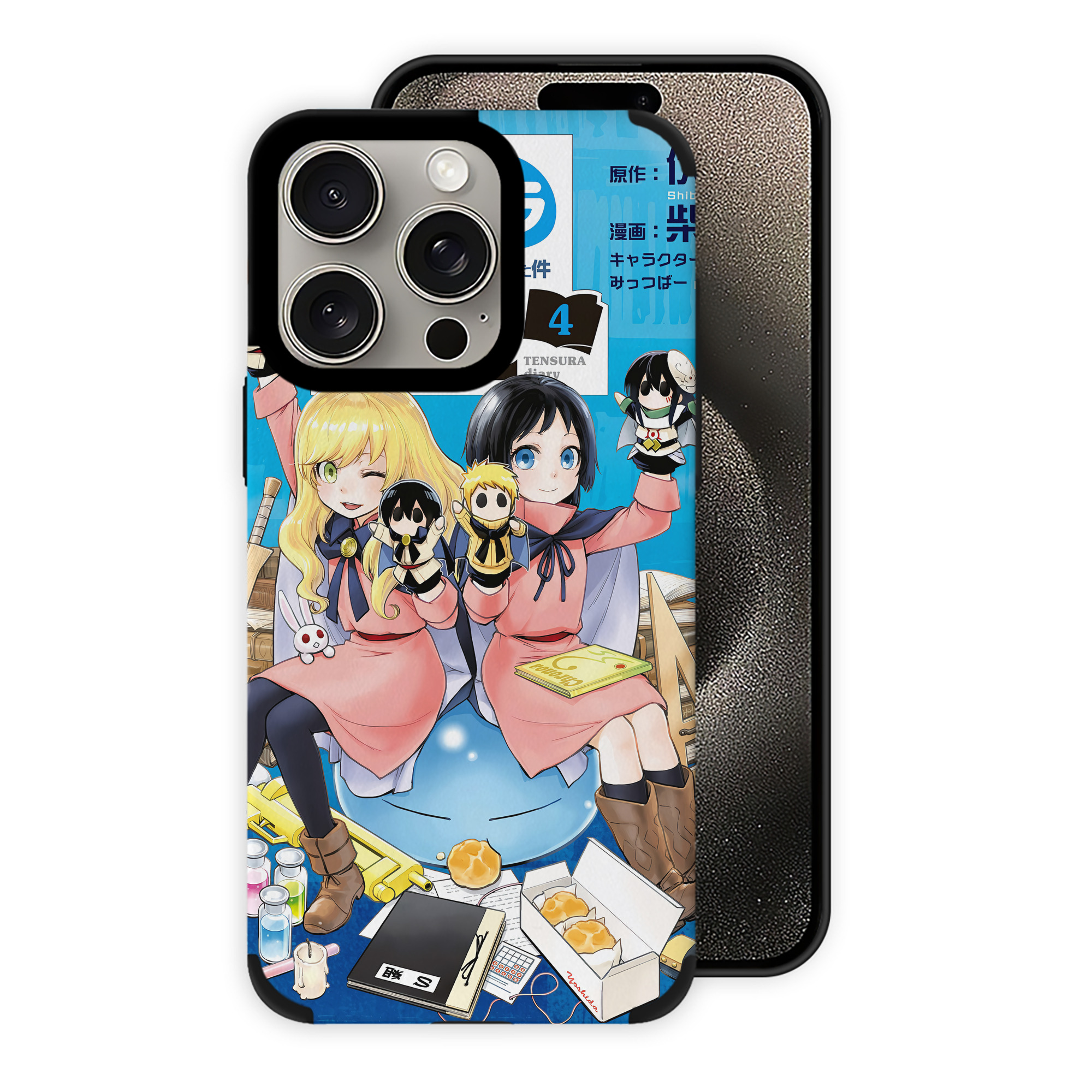 （画像用） 転スラ Regarding Reincarnated to Slime 【iPhone15ProMax対応】 PUレザー スマホケース 耐衝撃＆黄変防止