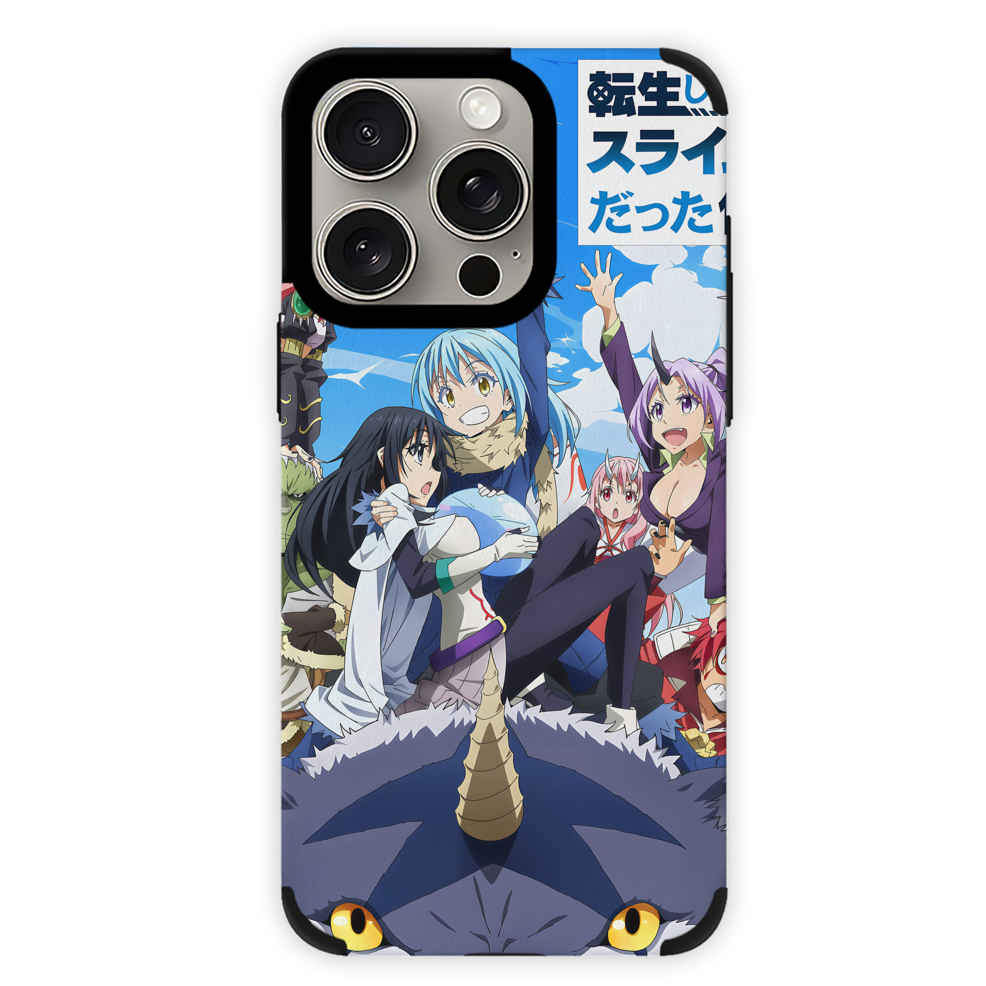 （画像用） 転スラ Regarding Reincarnated to Slime 【iPhone15ProMax対応】 PUレザー スマホケース 耐衝撃＆黄変防止