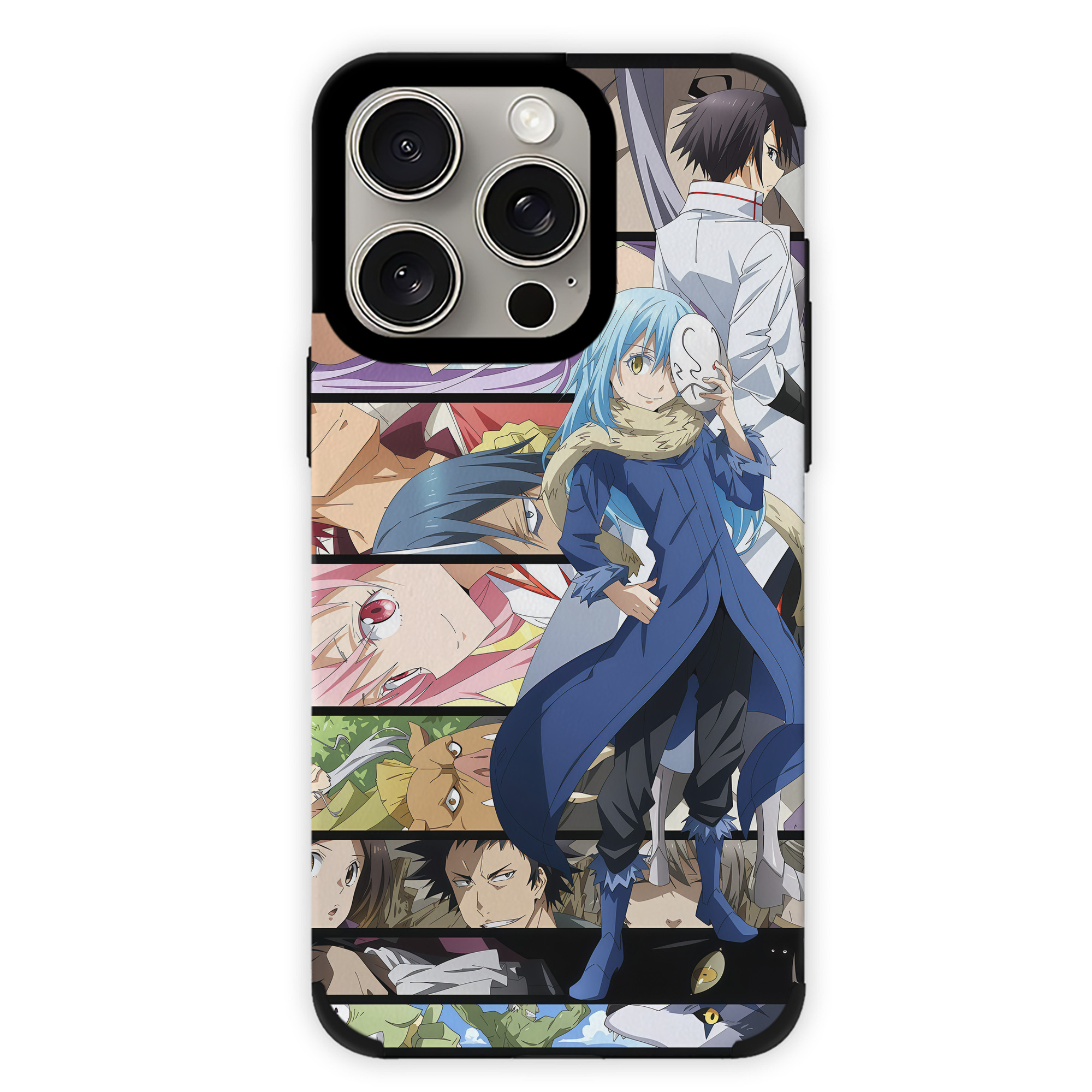 （画像用） 転スラ Regarding Reincarnated to Slime 【iPhone15ProMax対応】 PUレザー スマホケース 耐衝撃＆黄変防止