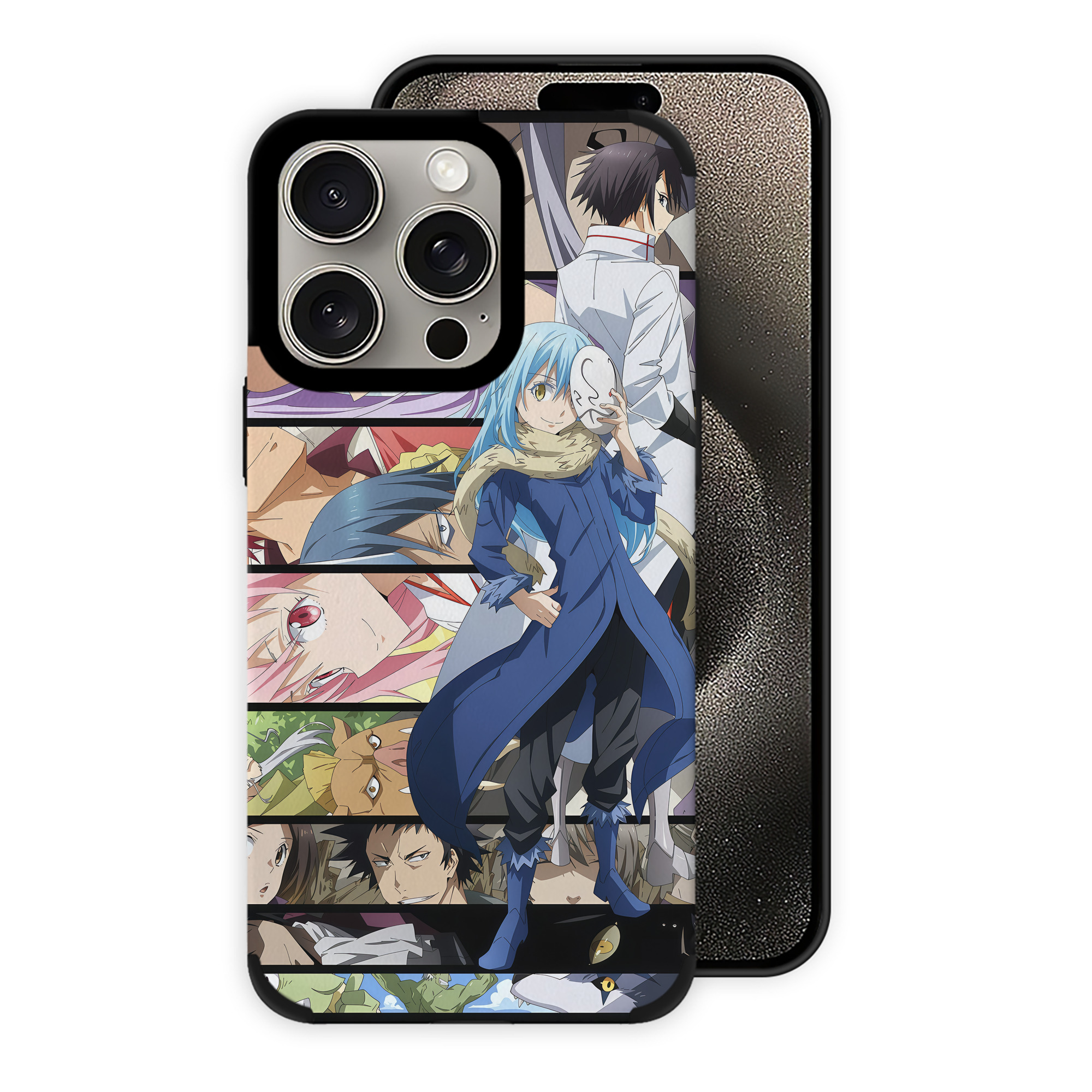 （画像用） 転スラ Regarding Reincarnated to Slime 【iPhone15ProMax対応】 PUレザー スマホケース 耐衝撃＆黄変防止