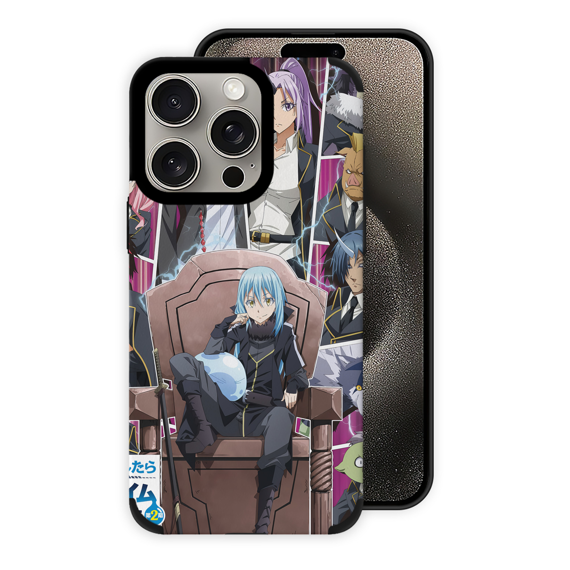 転スラ Regarding Reincarnated to Slime 【iPhone15ProMax対応】 PUレザー スマホケース 耐衝撃＆黄変防止