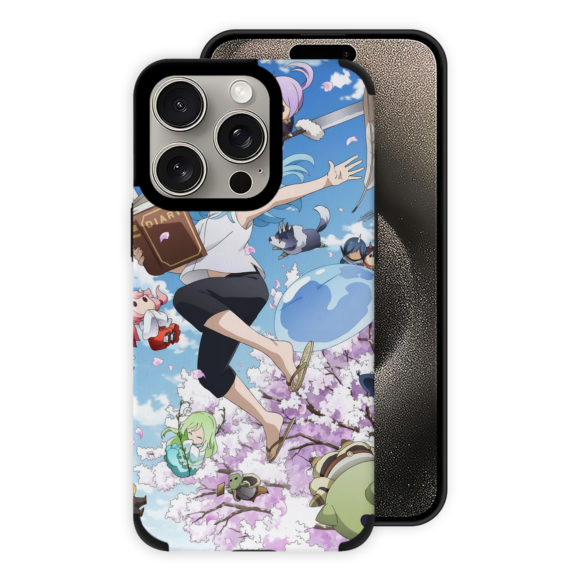 転スラ Regarding Reincarnated to Slime 【iPhone15ProMax対応】 PUレザー スマホケース 耐衝撃＆黄変防止