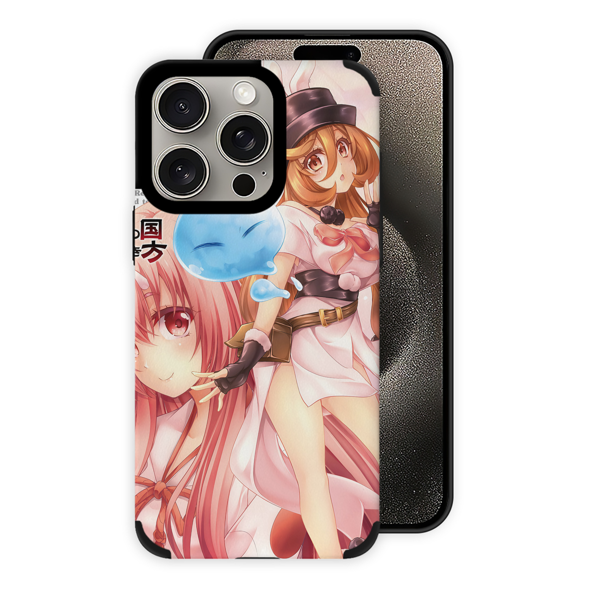 （画像用） 転スラ Regarding Reincarnated to Slime 【iPhone15ProMax対応】 PUレザー スマホケース 耐衝撃＆黄変防止