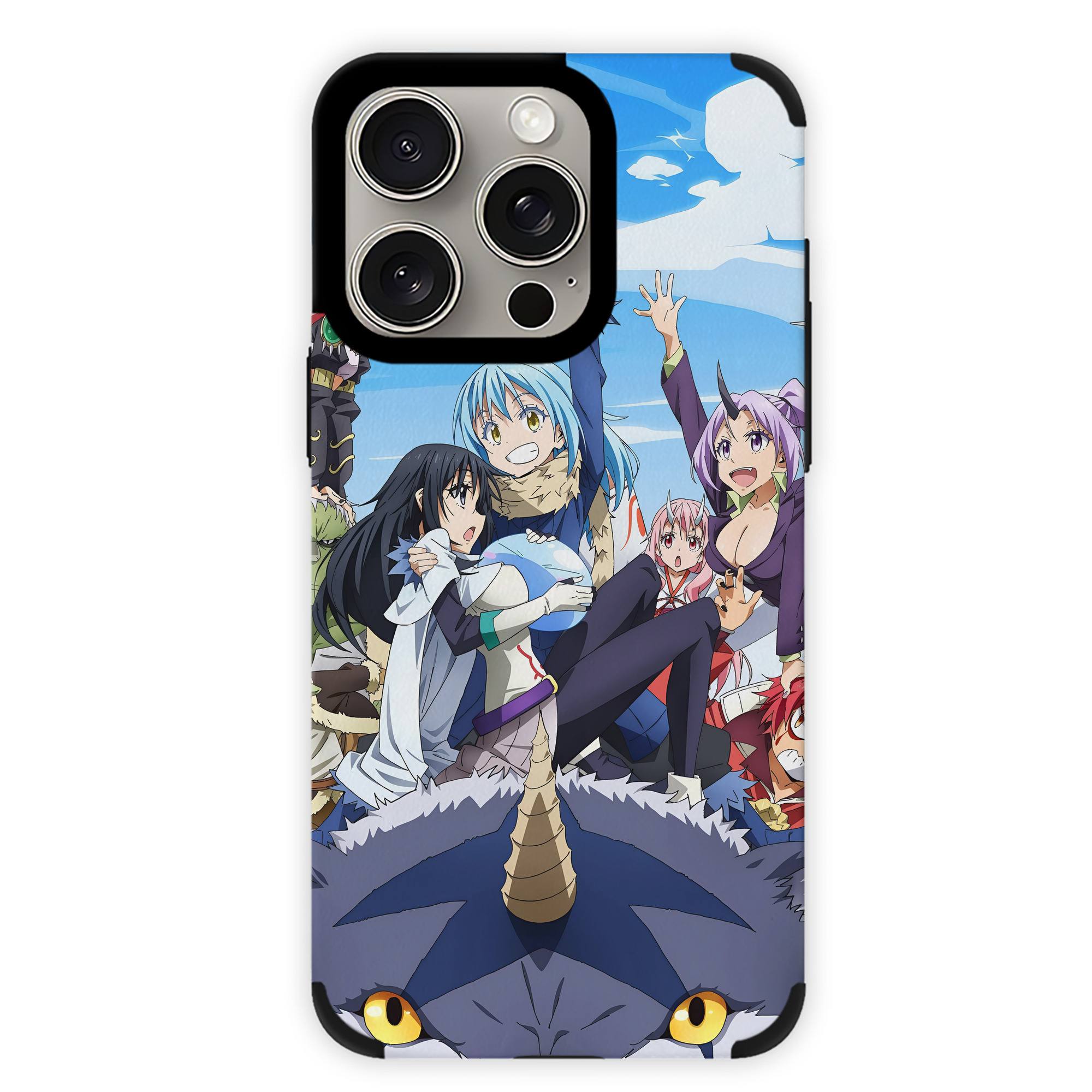 （画像用） 転スラ Regarding Reincarnated to Slime 【iPhone15ProMax対応】 PUレザー スマホケース 耐衝撃＆黄変防止