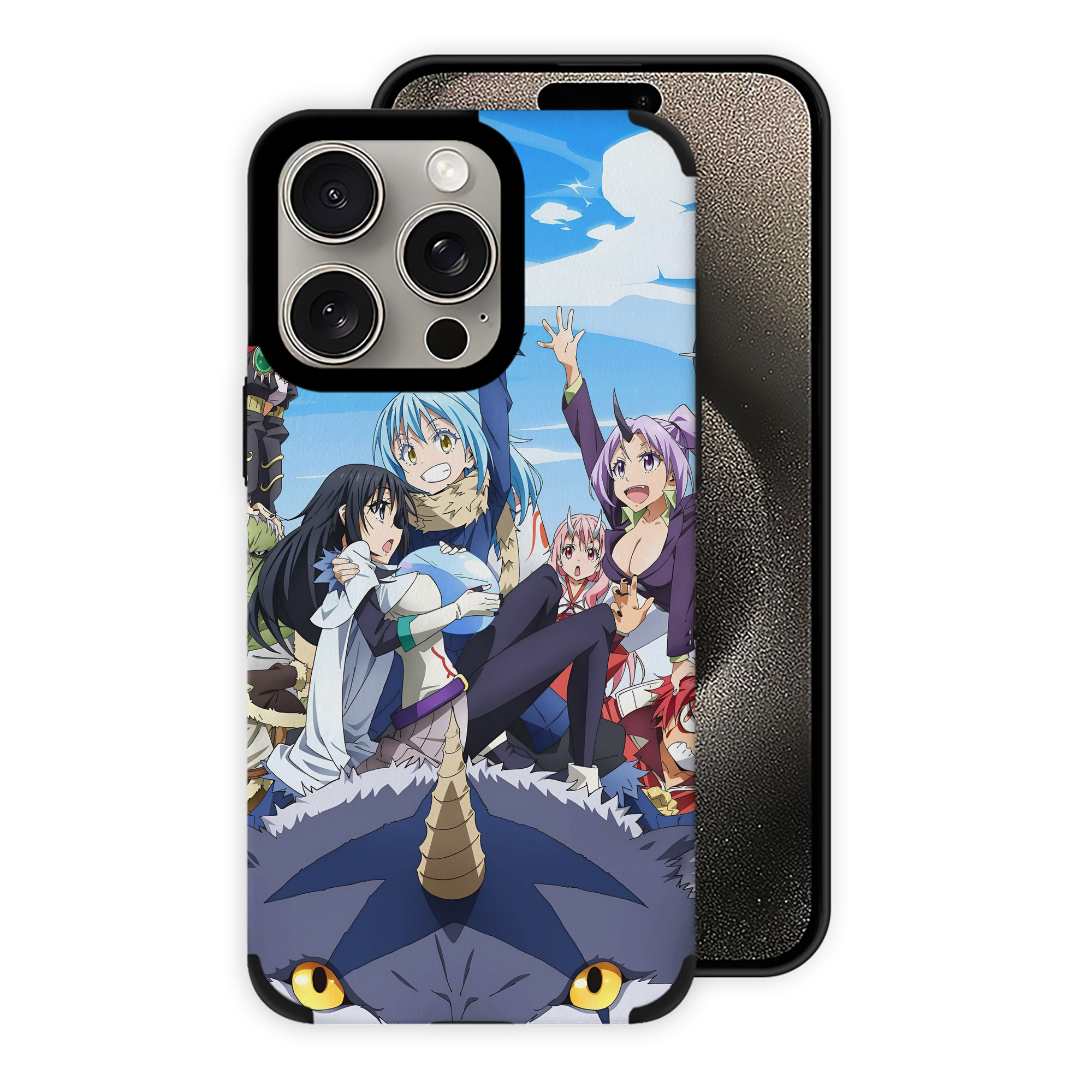 転スラ Regarding Reincarnated to Slime 【iPhone15ProMax対応】 PUレザー スマホケース 耐衝撃＆黄変防止