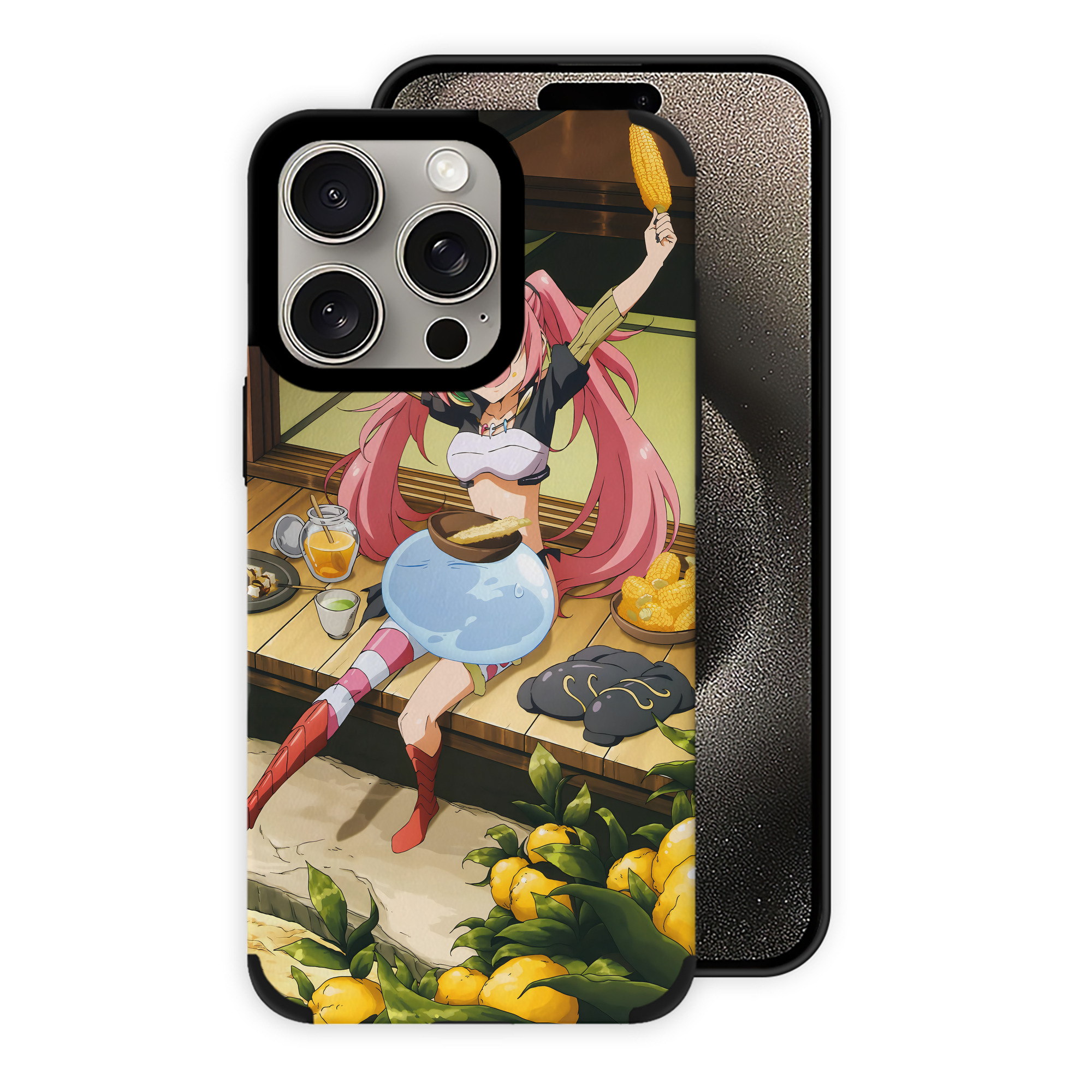 転スラ Regarding Reincarnated to Slime 【iPhone15ProMax対応】 PUレザー スマホケース 耐衝撃＆黄変防止