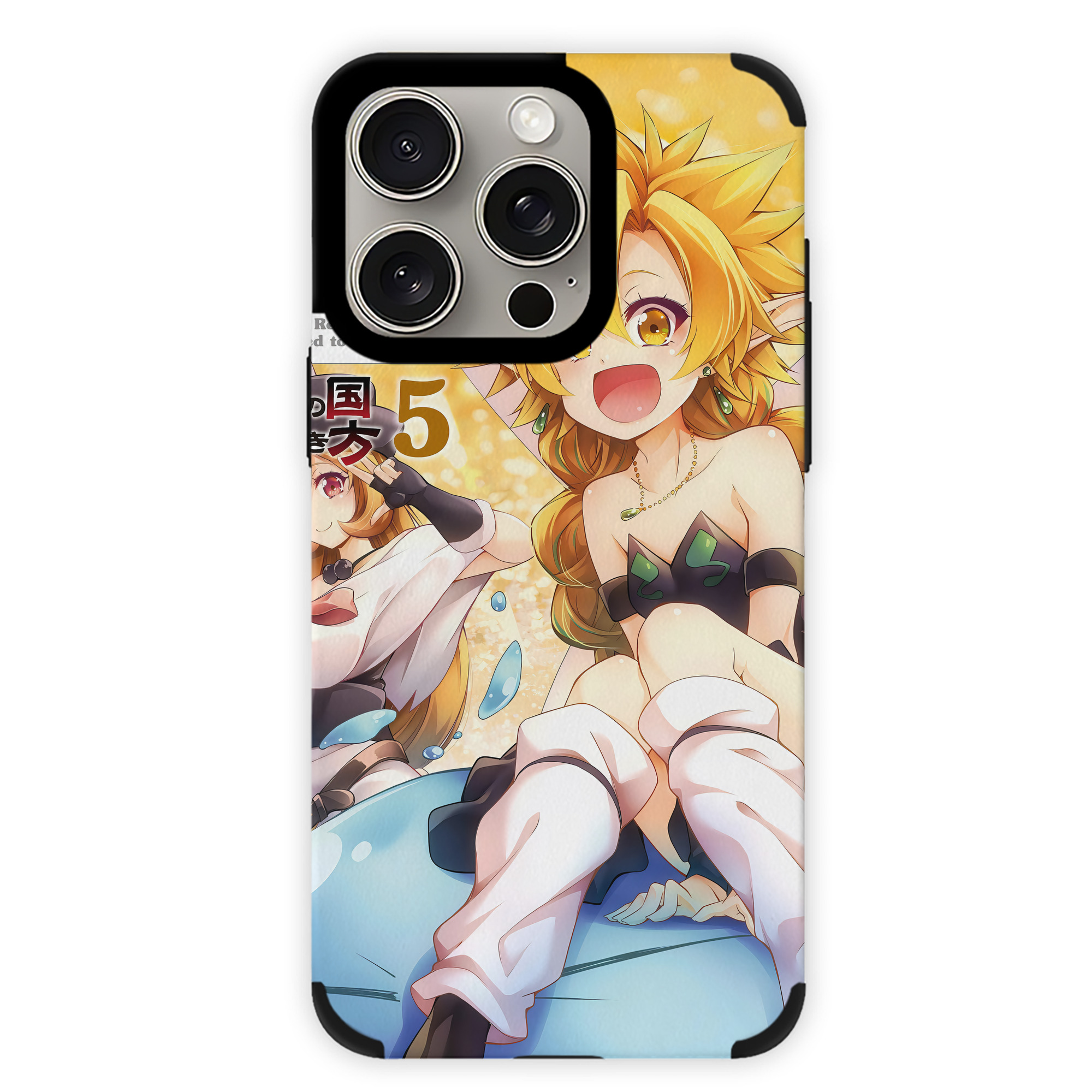 （画像用） 転スラ Regarding Reincarnated to Slime 【iPhone15ProMax対応】 PUレザー スマホケース 耐衝撃＆黄変防止