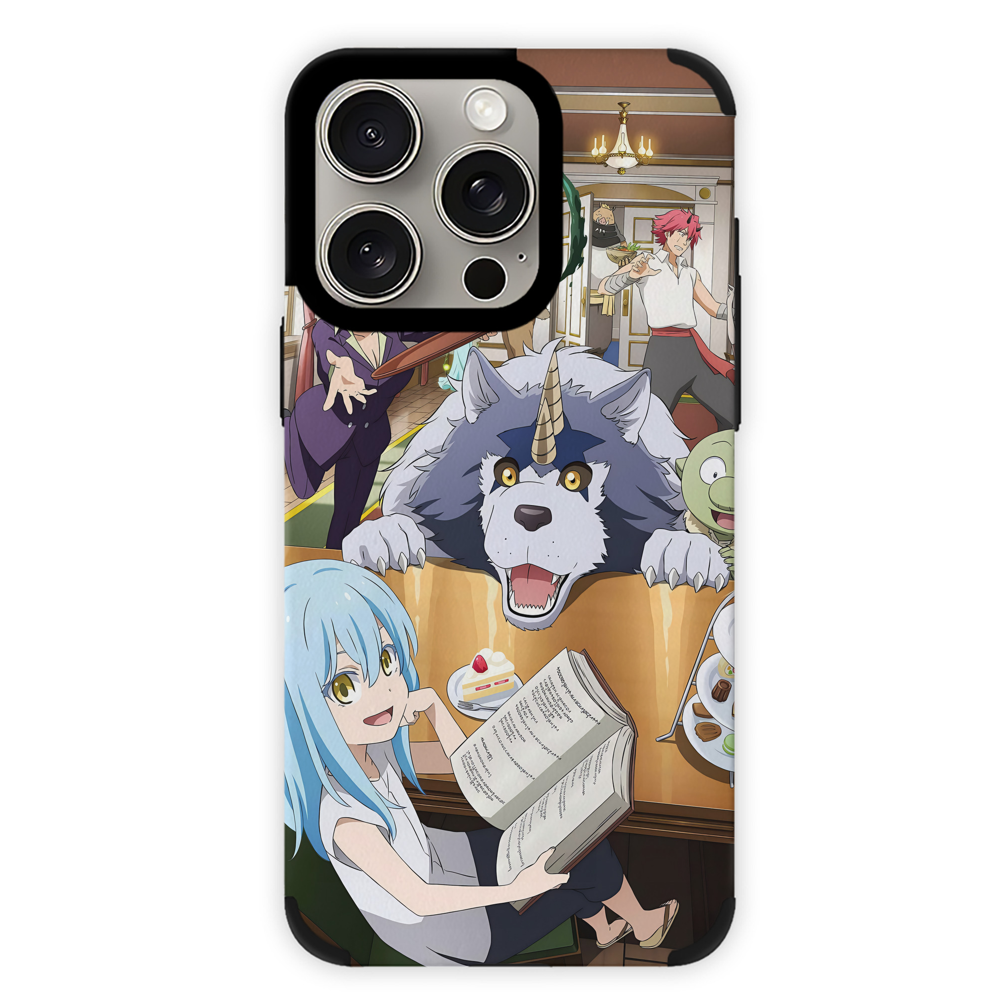 （画像用） 転スラ Regarding Reincarnated to Slime 【iPhone15ProMax対応】 PUレザー スマホケース 耐衝撃＆黄変防止