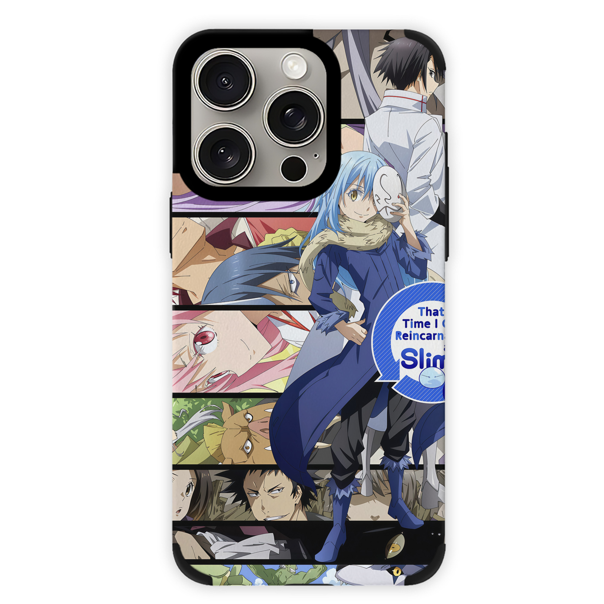 （画像用） 転スラ Regarding Reincarnated to Slime 【iPhone15ProMax対応】 PUレザー スマホケース 耐衝撃＆黄変防止