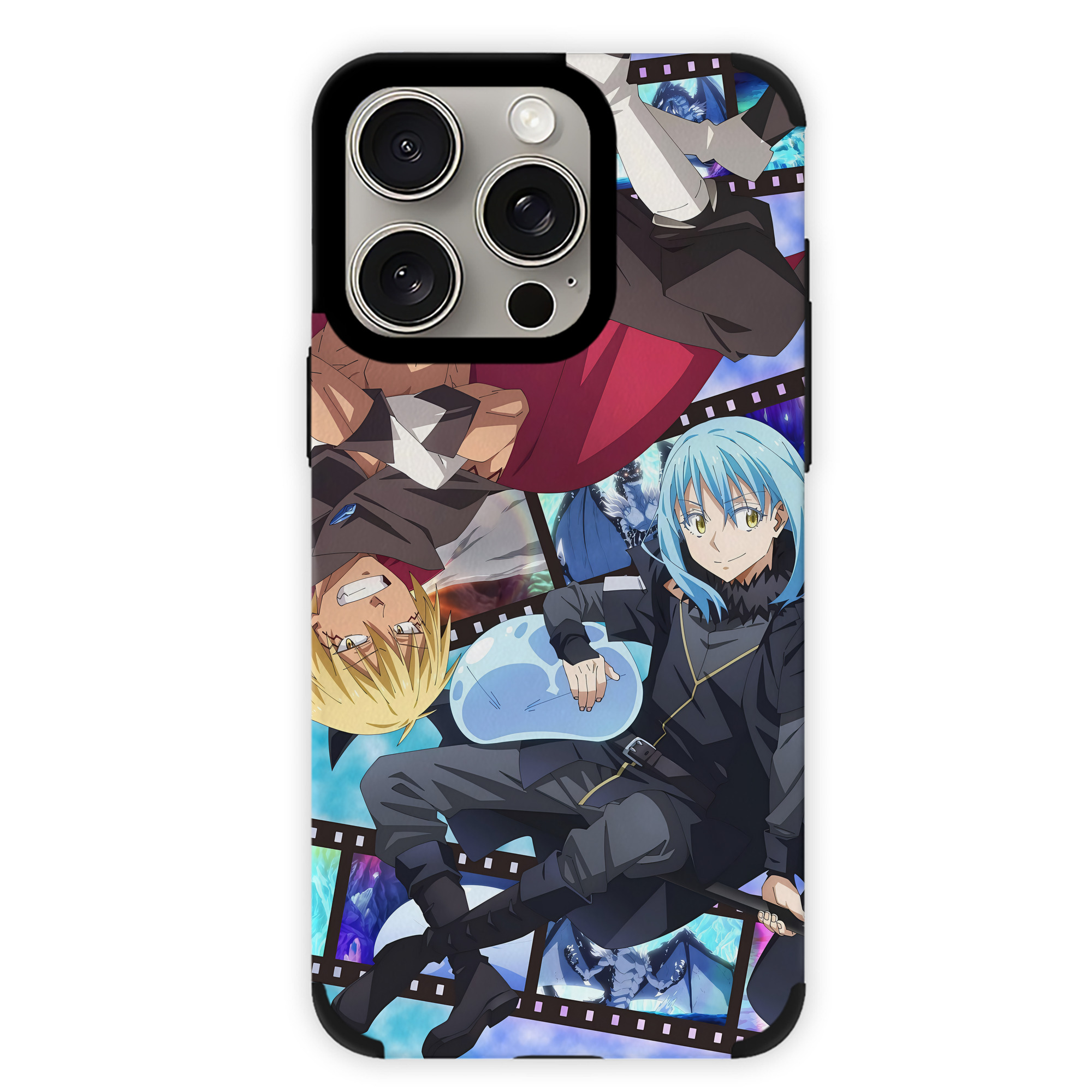（画像用） 転スラ Regarding Reincarnated to Slime 【iPhone15ProMax対応】 PUレザー スマホケース 耐衝撃＆黄変防止