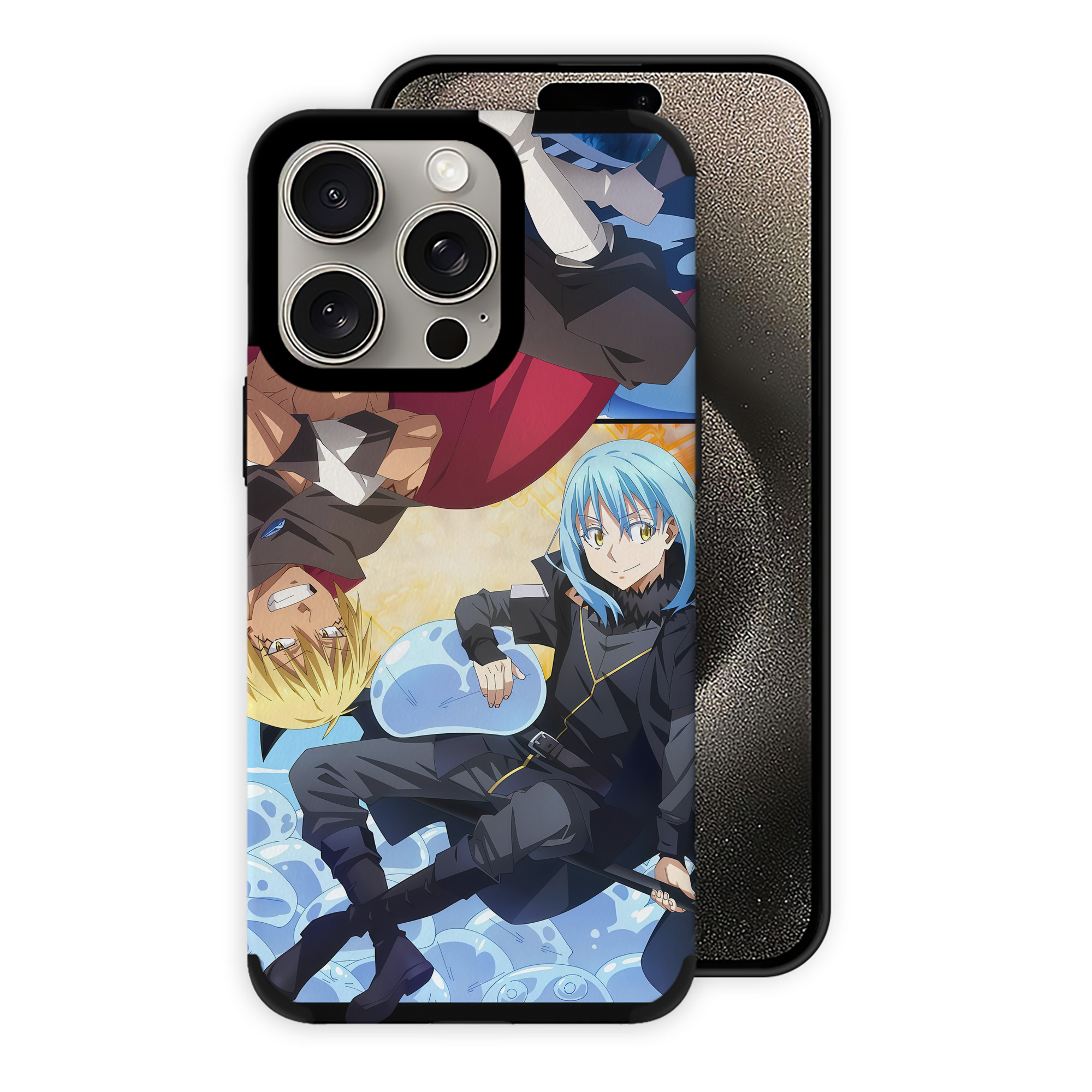 （画像用） 転スラ Regarding Reincarnated to Slime 【iPhone15ProMax対応】 PUレザー スマホケース 耐衝撃＆黄変防止