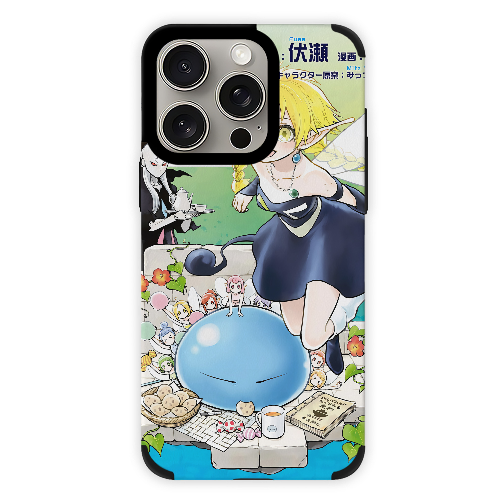 （画像用） 転スラ Regarding Reincarnated to Slime 【iPhone15ProMax対応】 PUレザー スマホケース 耐衝撃＆黄変防止