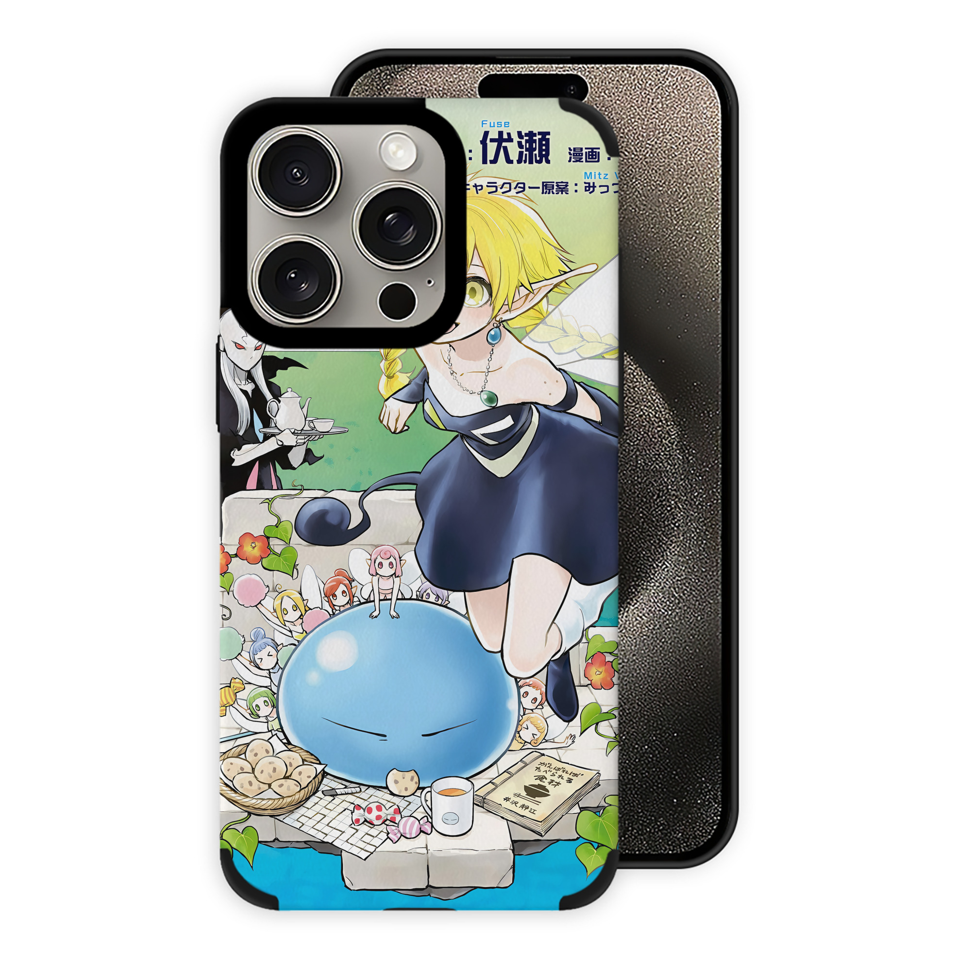 （画像用） 転スラ Regarding Reincarnated to Slime 【iPhone15ProMax対応】 PUレザー スマホケース 耐衝撃＆黄変防止