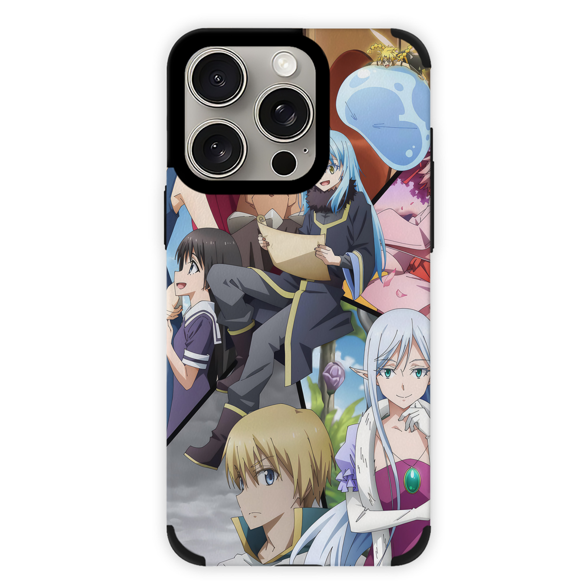 （画像用） 転スラ Regarding Reincarnated to Slime 【iPhone15ProMax対応】 PUレザー スマホケース 耐衝撃＆黄変防止