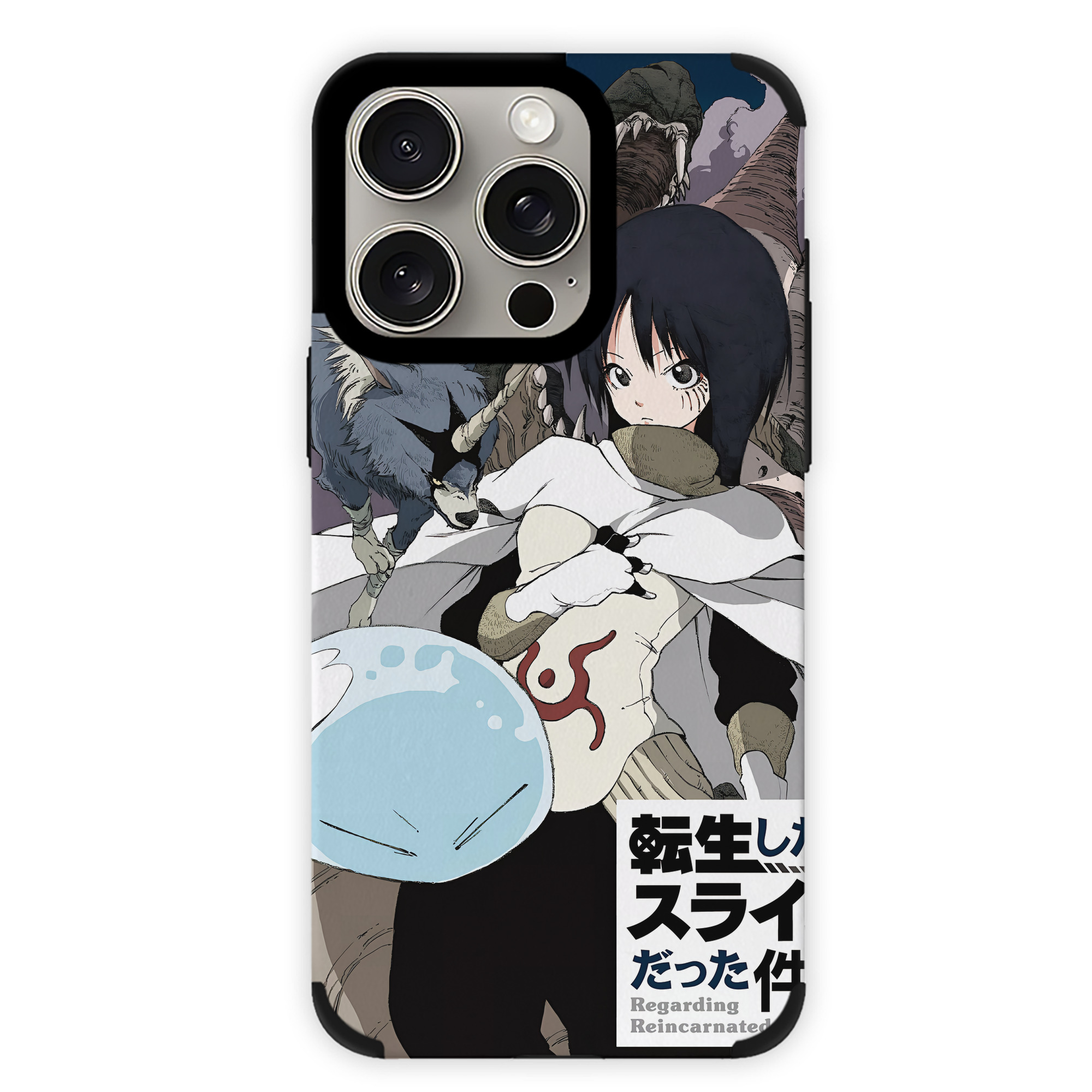 （画像用） 転スラ Regarding Reincarnated to Slime 【iPhone15ProMax対応】 PUレザー スマホケース 耐衝撃＆黄変防止