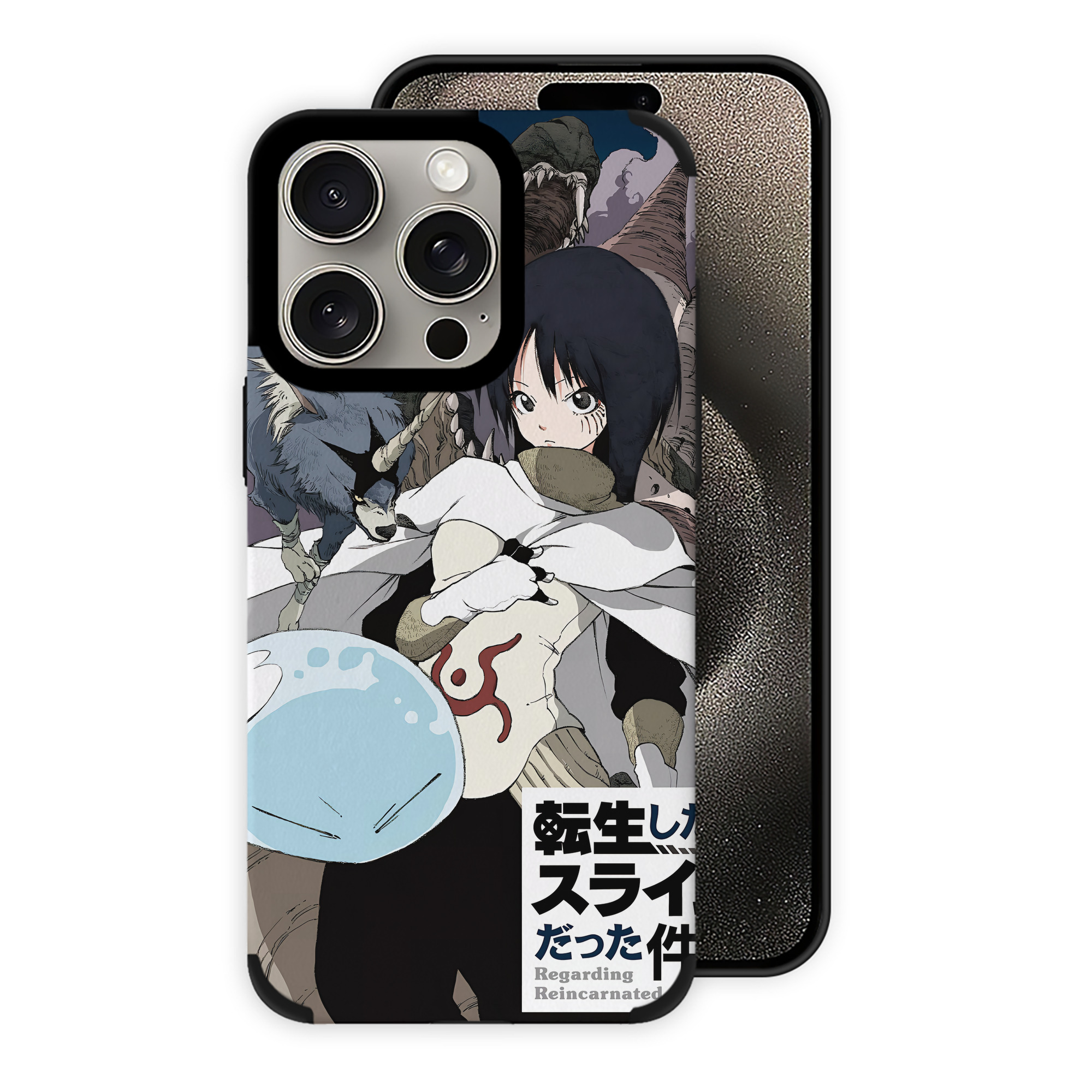（画像用） 転スラ Regarding Reincarnated to Slime 【iPhone15ProMax対応】 PUレザー スマホケース 耐衝撃＆黄変防止
