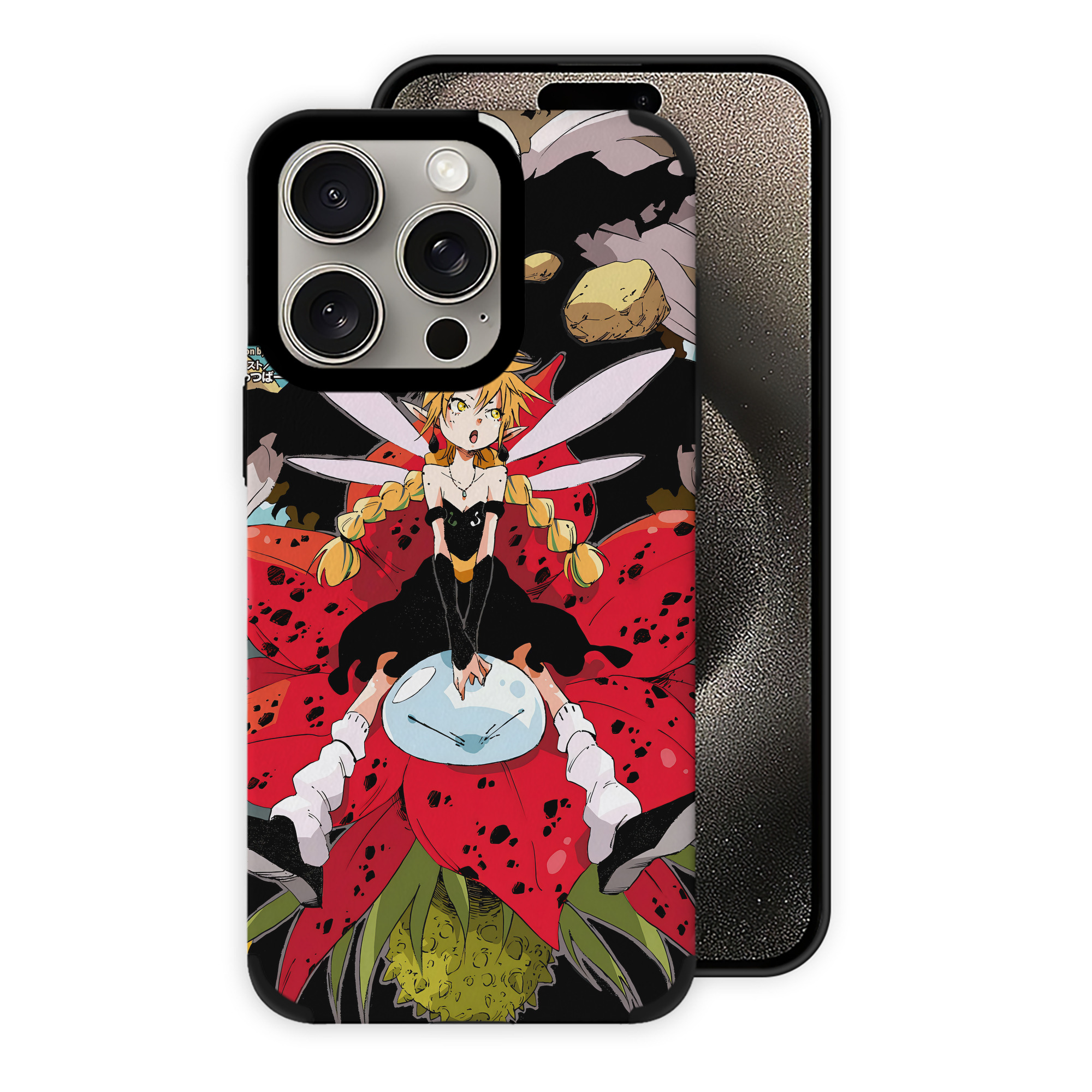 （画像用） 転スラ Regarding Reincarnated to Slime 【iPhone15ProMax対応】 PUレザー スマホケース 耐衝撃＆黄変防止