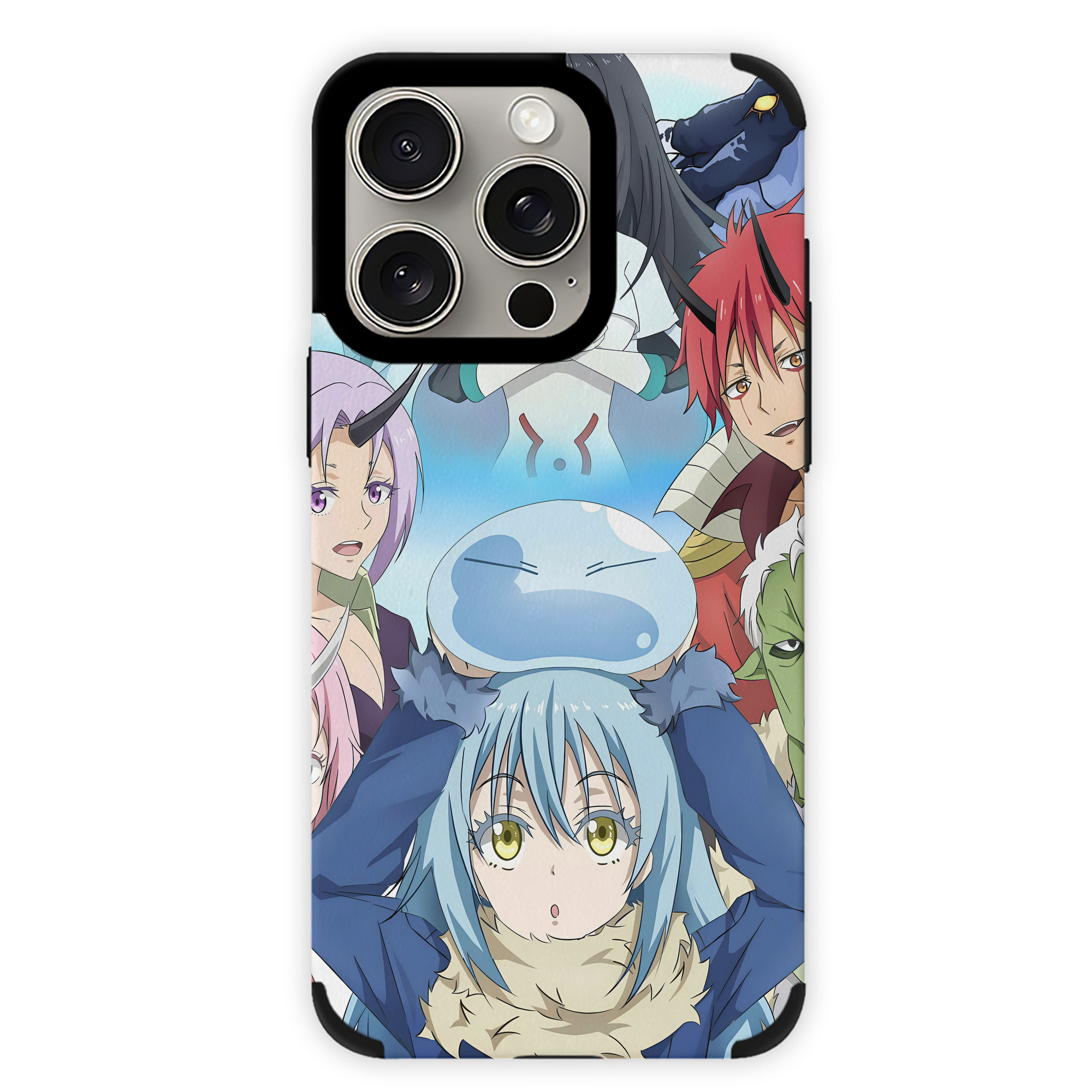 （画像用） 転スラ Regarding Reincarnated to Slime 【iPhone15ProMax対応】 PUレザー スマホケース 耐衝撃＆黄変防止