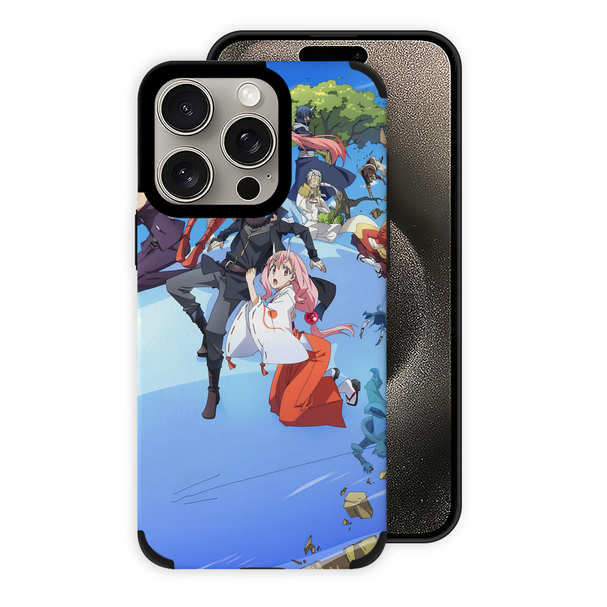 転スラ Regarding Reincarnated to Slime 【iPhone15ProMax対応】 PUレザー スマホケース 耐衝撃＆黄変防止