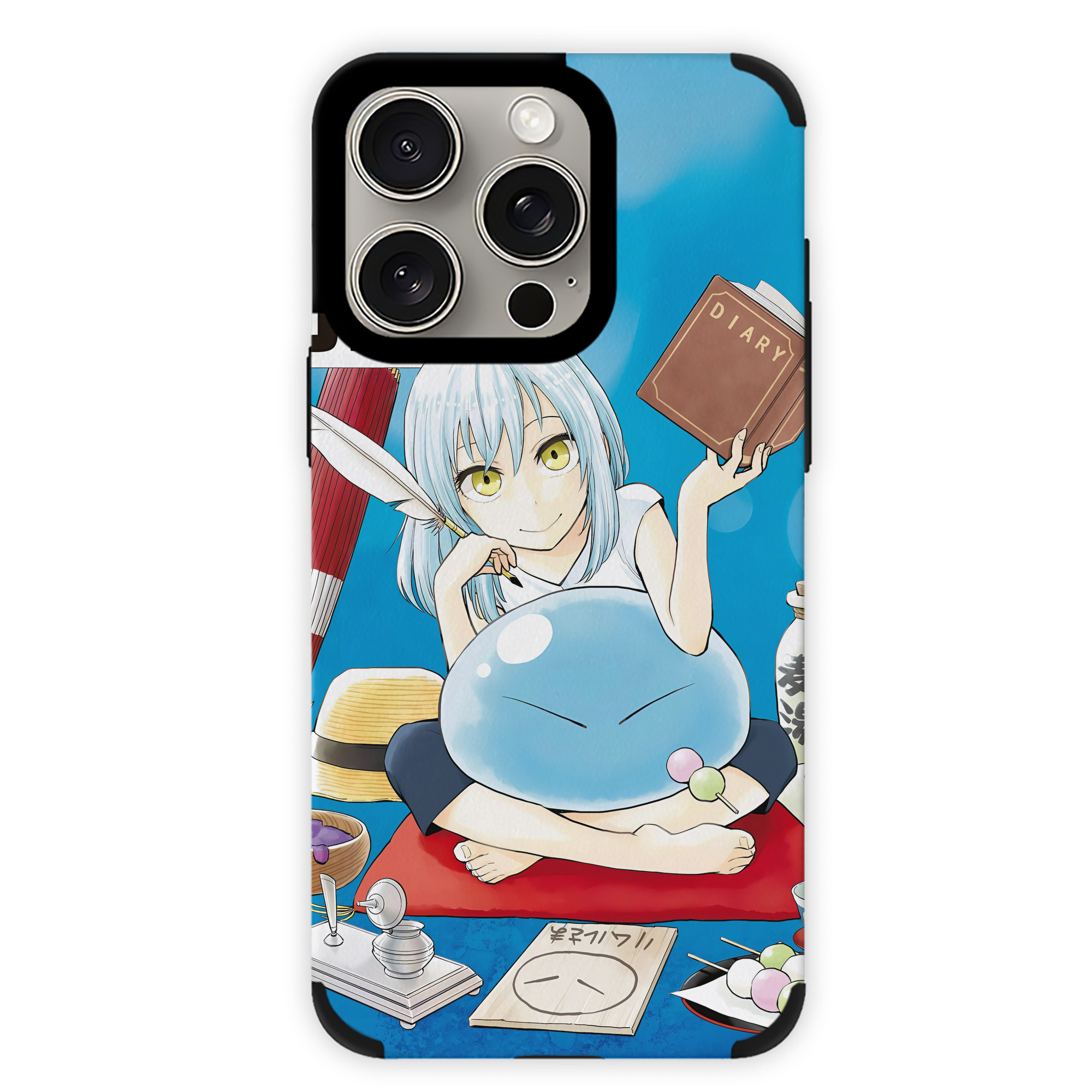 （画像用） 転スラ Regarding Reincarnated to Slime 【iPhone15ProMax対応】 PUレザー スマホケース 耐衝撃＆黄変防止