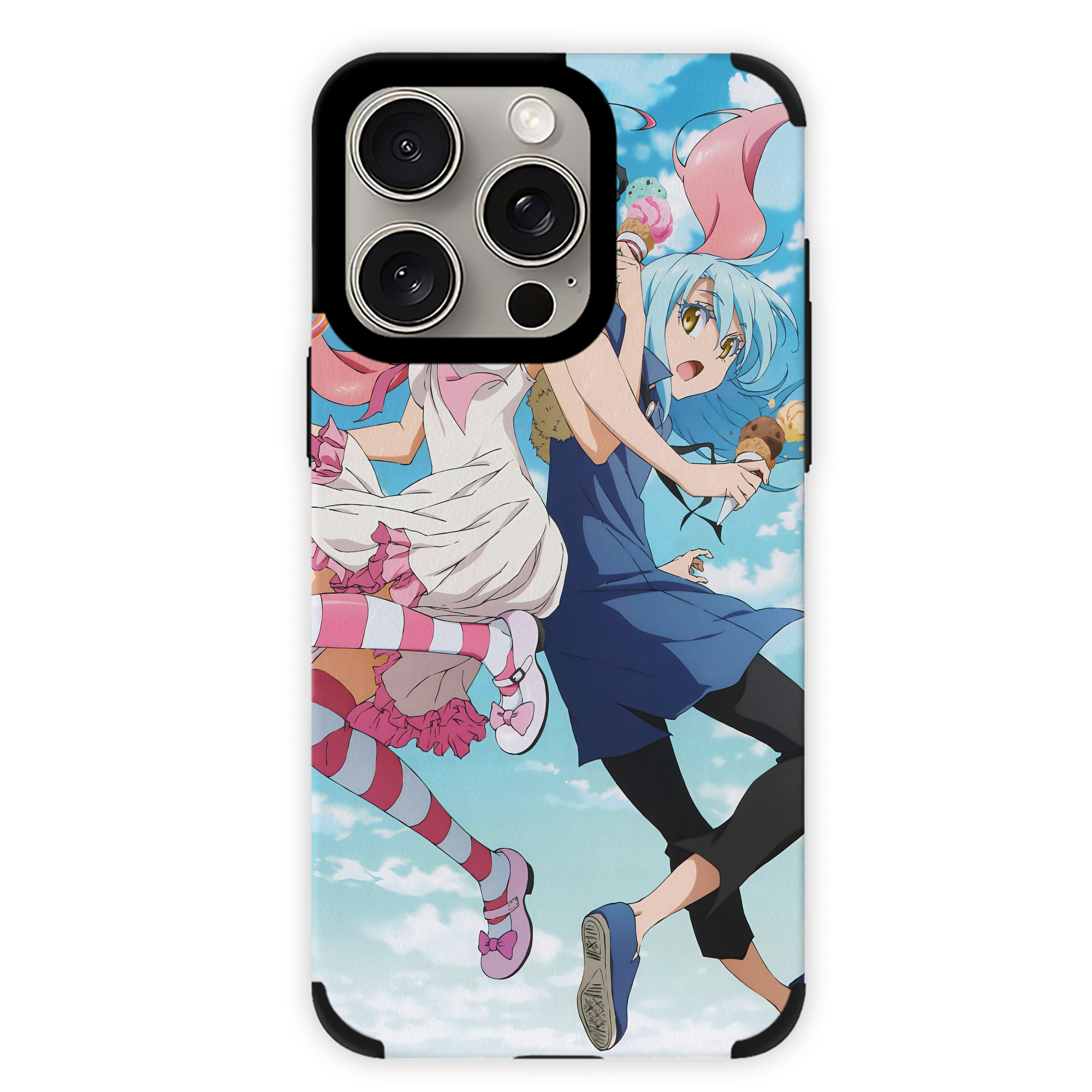 （画像用） 転スラ Regarding Reincarnated to Slime 【iPhone15ProMax対応】 PUレザー スマホケース 耐衝撃＆黄変防止
