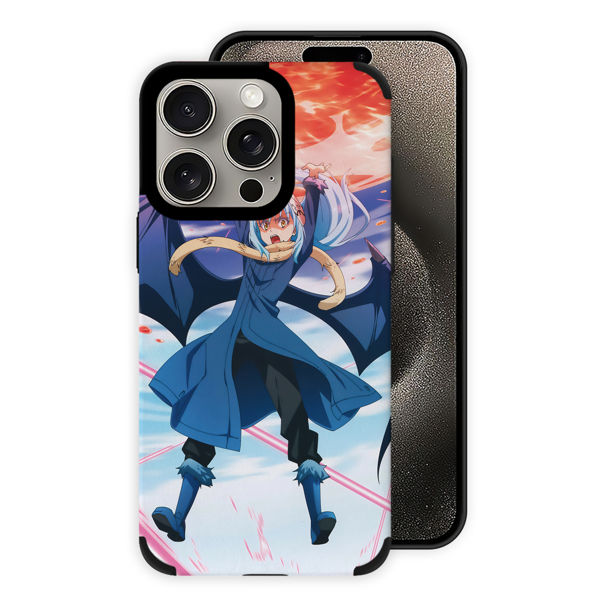 転スラ Regarding Reincarnated to Slime 【iPhone15ProMax対応】 PUレザー スマホケース 耐衝撃＆黄変防止