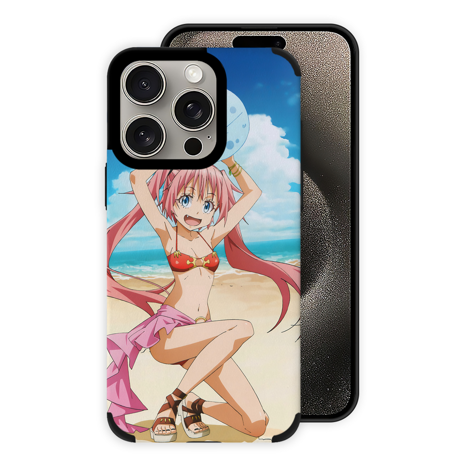 転スラ Regarding Reincarnated to Slime 【iPhone15ProMax対応】 PUレザー スマホケース 耐衝撃＆黄変防止