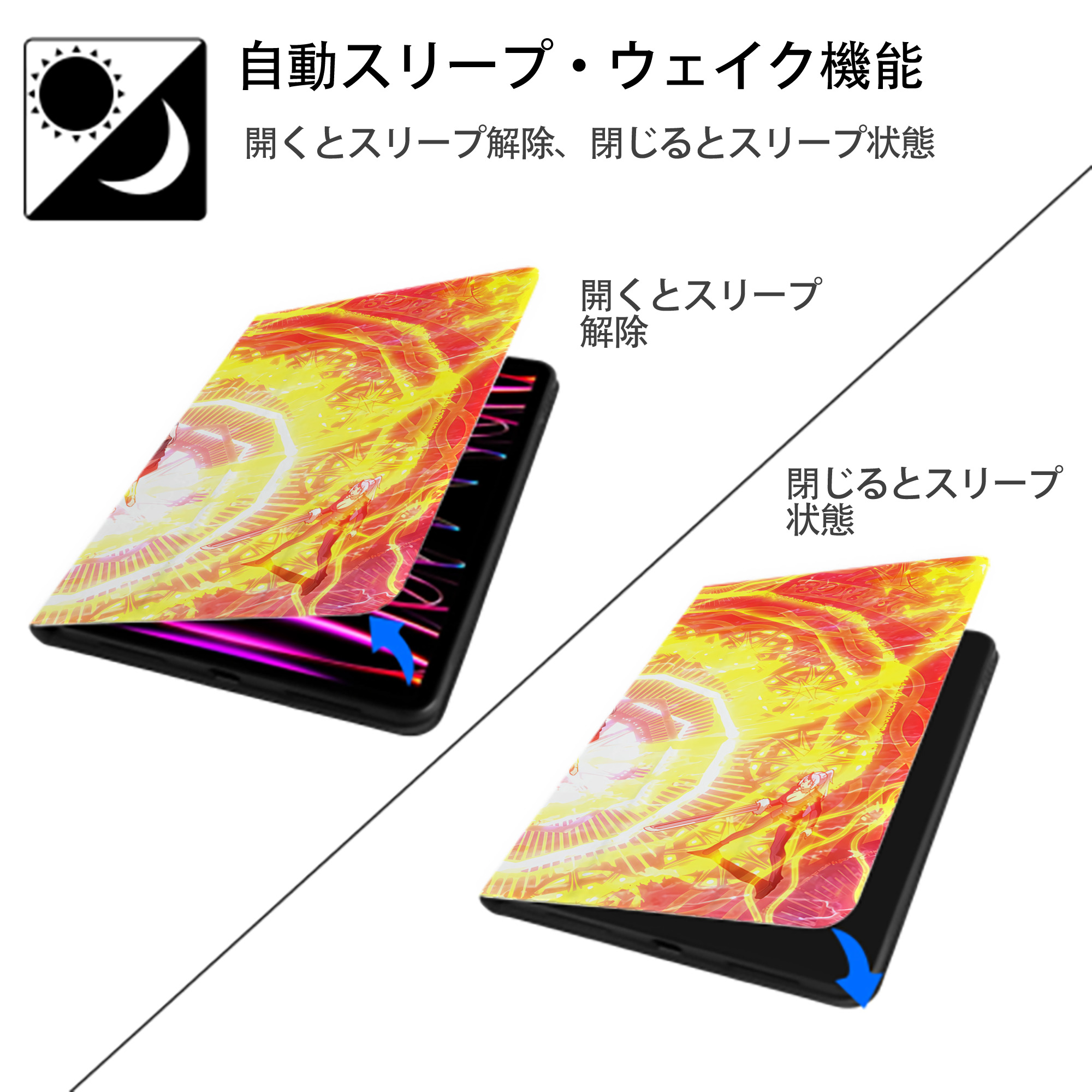 転スラ Regarding Reincarnated to Slime IPad ケース ブック型 PUレザー TPU 耐衝撃 軽量 薄型 ペン収納なし 全面保護 IPad 各モデル対応