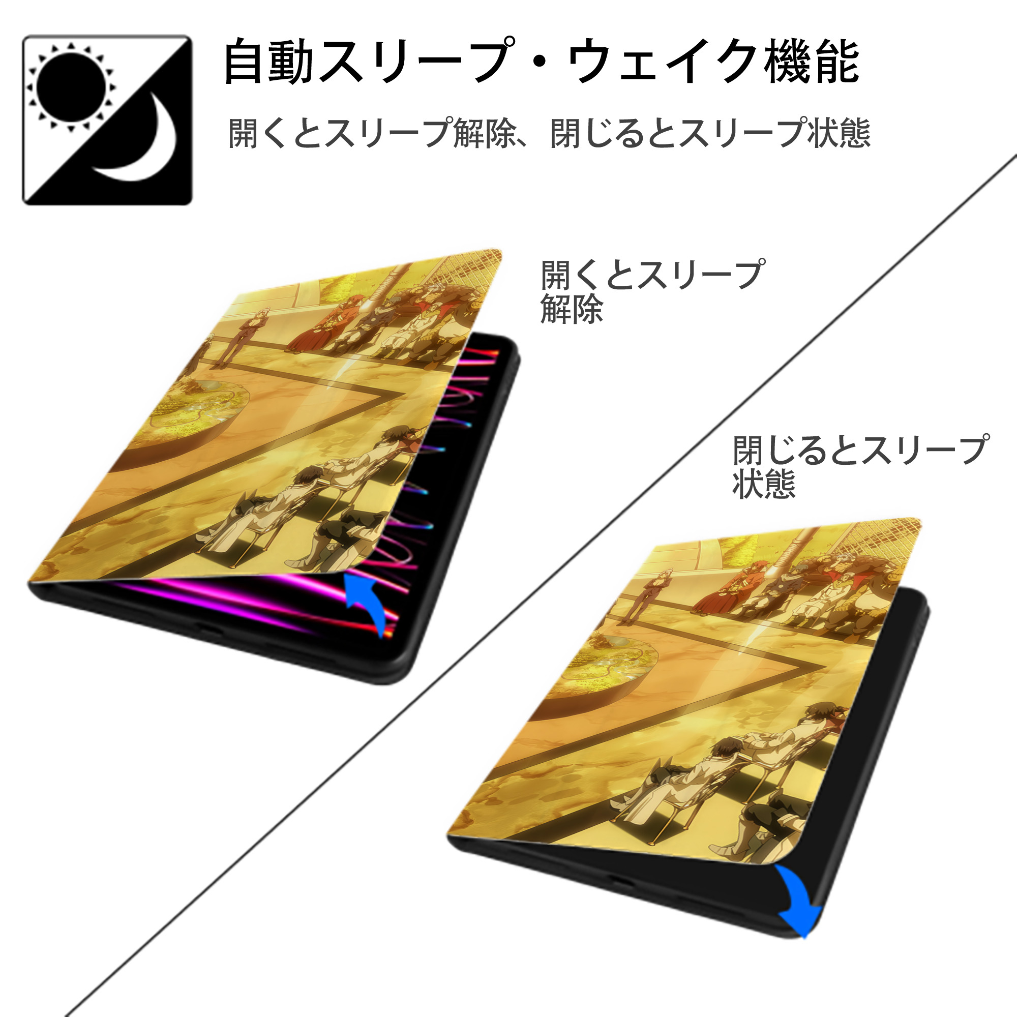 転スラ Regarding Reincarnated to Slime IPad ケース ブック型 PUレザー TPU 耐衝撃 軽量 薄型 ペン収納なし 全面保護 IPad 各モデル対応