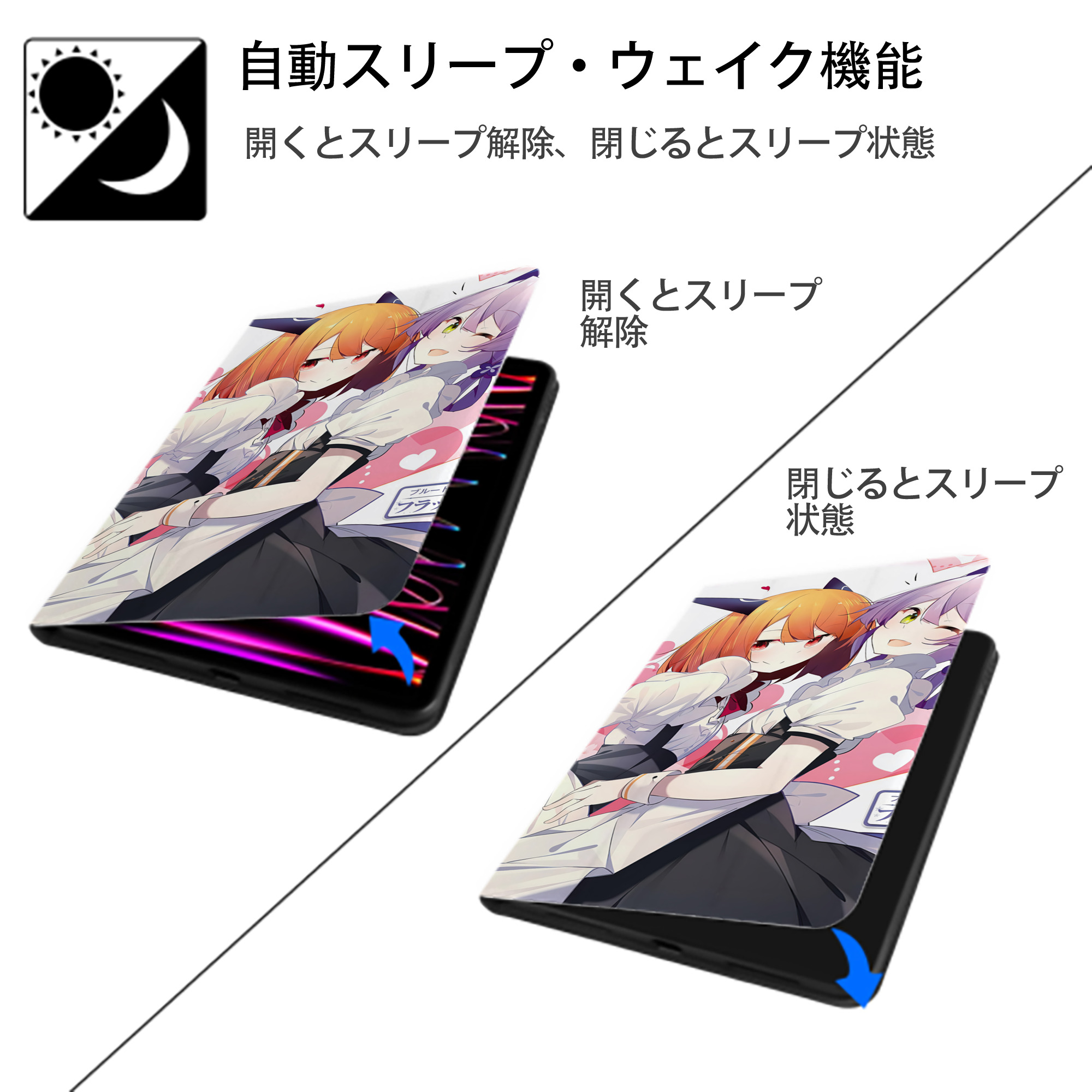転スラ Regarding Reincarnated to Slime IPad ケース ブック型 PUレザー TPU 耐衝撃 軽量 薄型 ペン収納なし 全面保護 IPad 各モデル対応