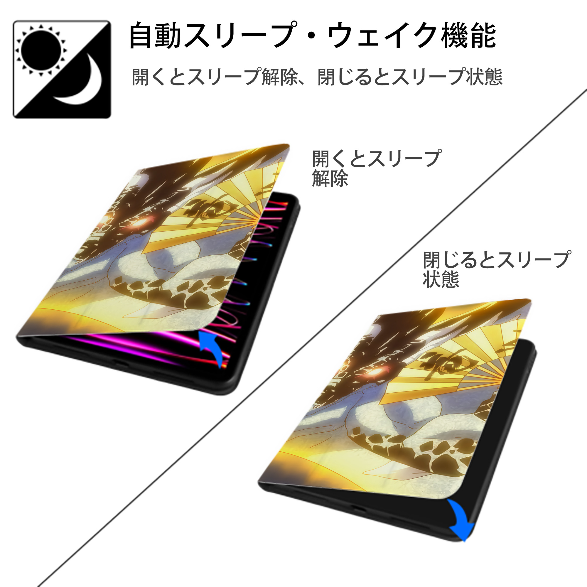 転スラ Regarding Reincarnated to Slime IPad ケース ブック型 PUレザー TPU 耐衝撃 軽量 薄型 ペン収納なし 全面保護 IPad 各モデル対応