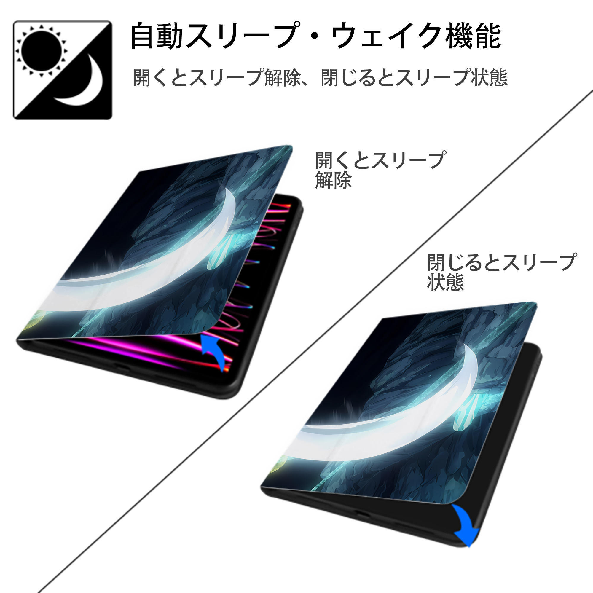 転スラ Regarding Reincarnated to Slime IPad ケース ブック型 PUレザー TPU 耐衝撃 軽量 薄型 ペン収納なし 全面保護 IPad 各モデル対応