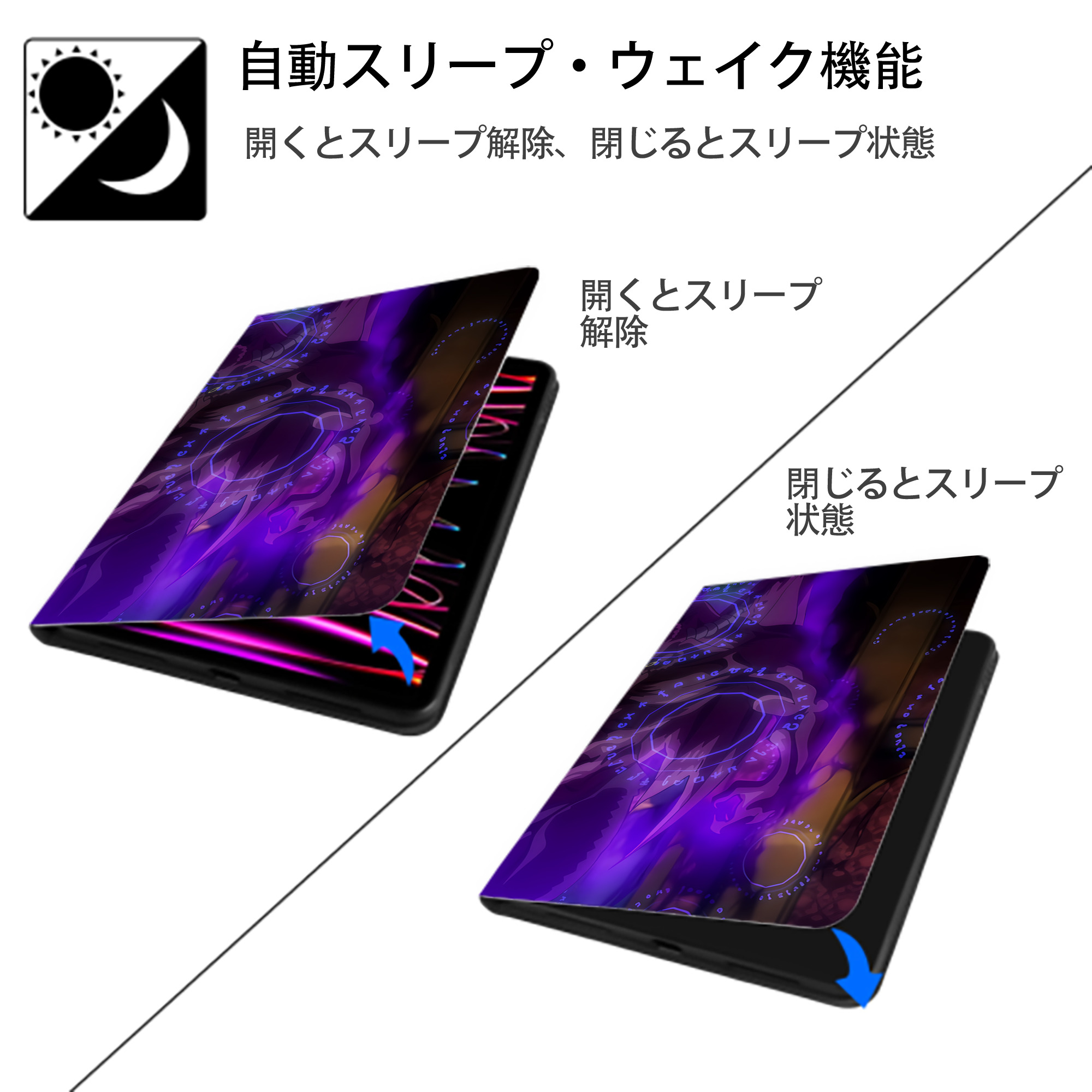 転スラ Regarding Reincarnated to Slime IPad ケース ブック型 PUレザー TPU 耐衝撃 軽量 薄型 ペン収納なし 全面保護 IPad 各モデル対応