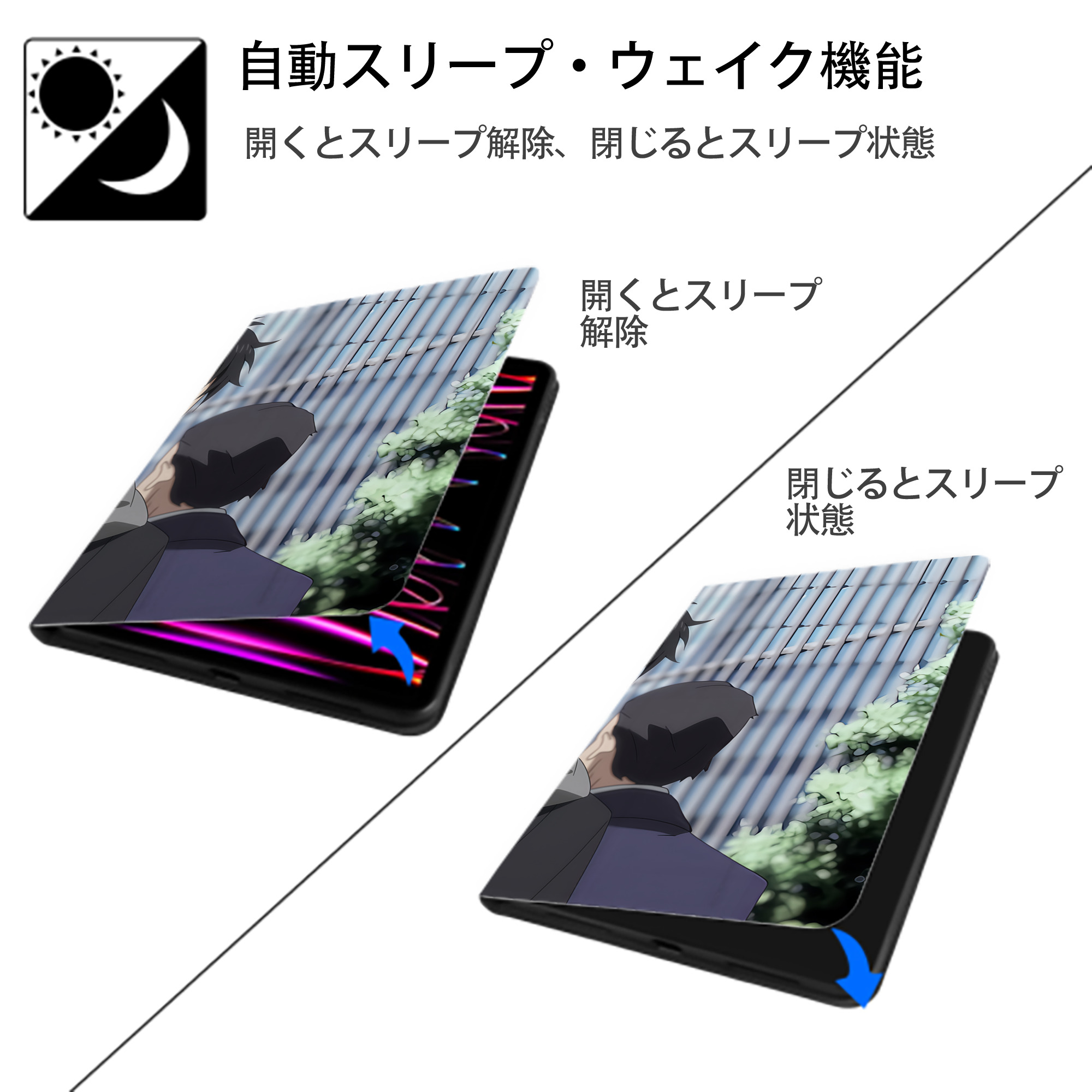 転スラ Regarding Reincarnated to Slime IPad ケース ブック型 PUレザー TPU 耐衝撃 軽量 薄型 ペン収納なし 全面保護 IPad 各モデル対応