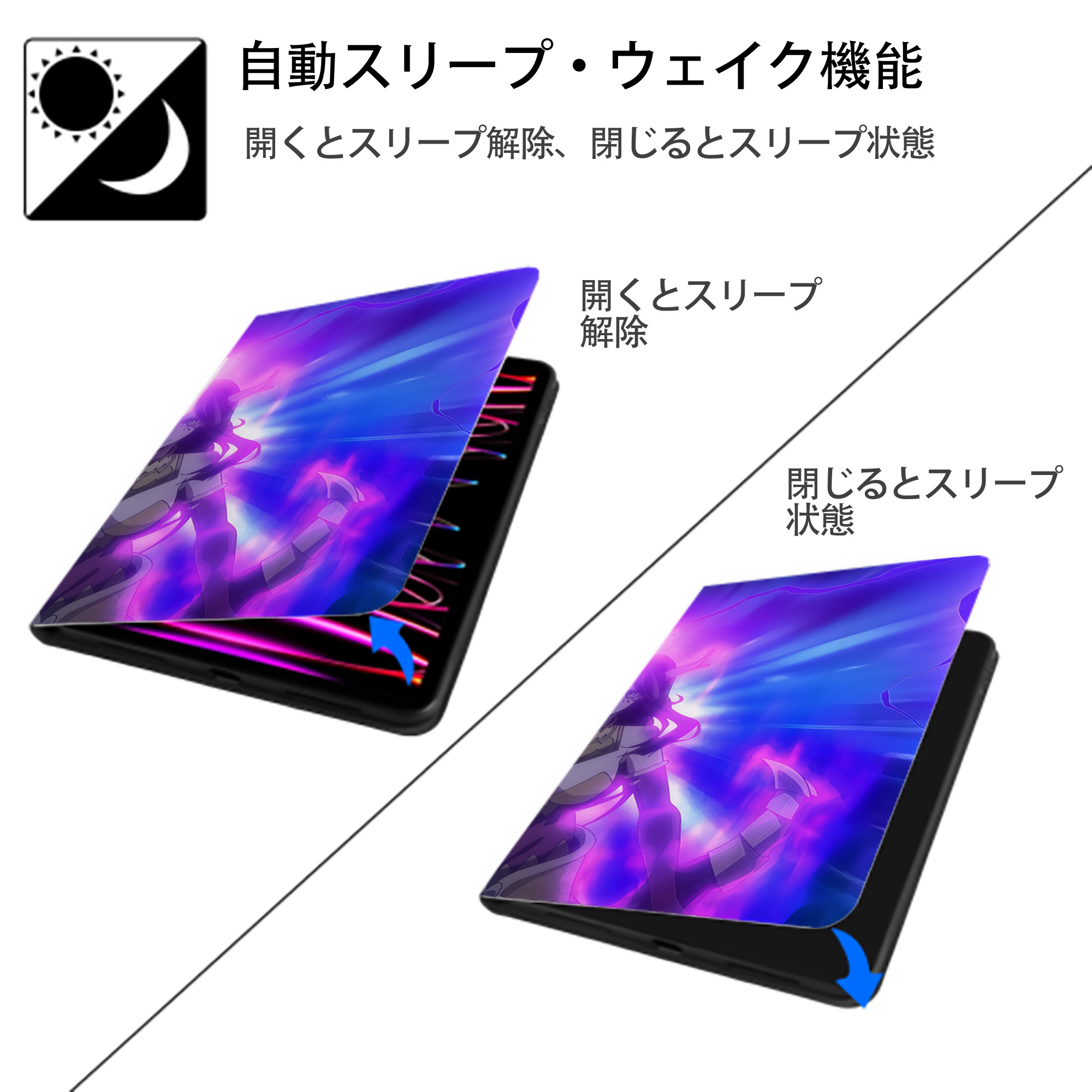 転スラ Regarding Reincarnated to Slime IPad ケース ブック型 PUレザー TPU 耐衝撃 軽量 薄型 ペン収納なし 全面保護 IPad 各モデル対応