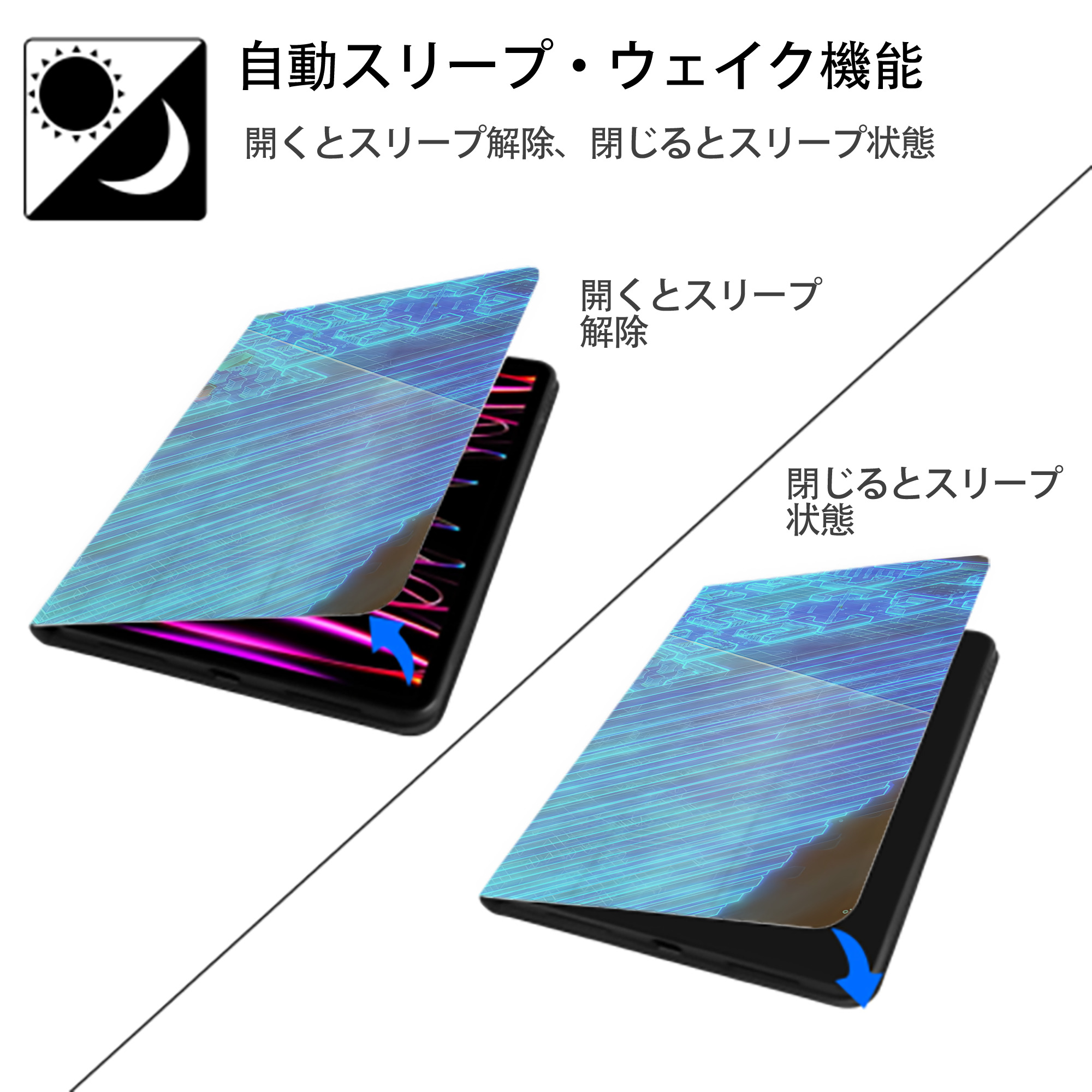 転スラ Regarding Reincarnated to Slime IPadケース ペンホルダー付き ブックスタイルデザイン
