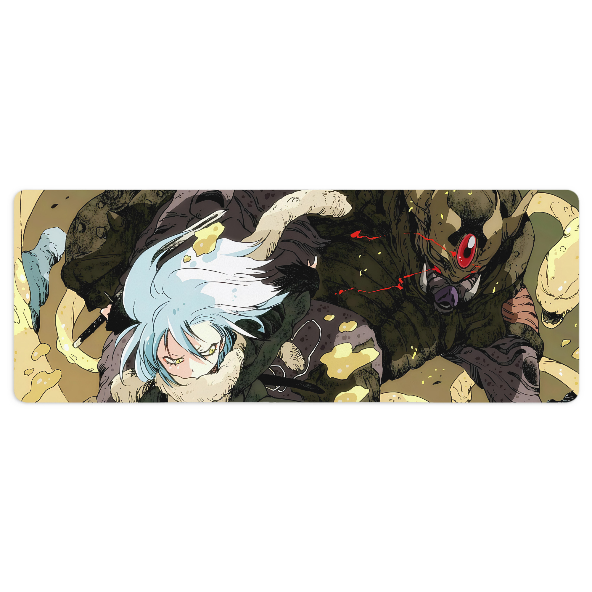 （画像用） 転スラ Regarding Reincarnated to Slime ステッチ加工 大判デスクマット／滑り止めマウスパッド